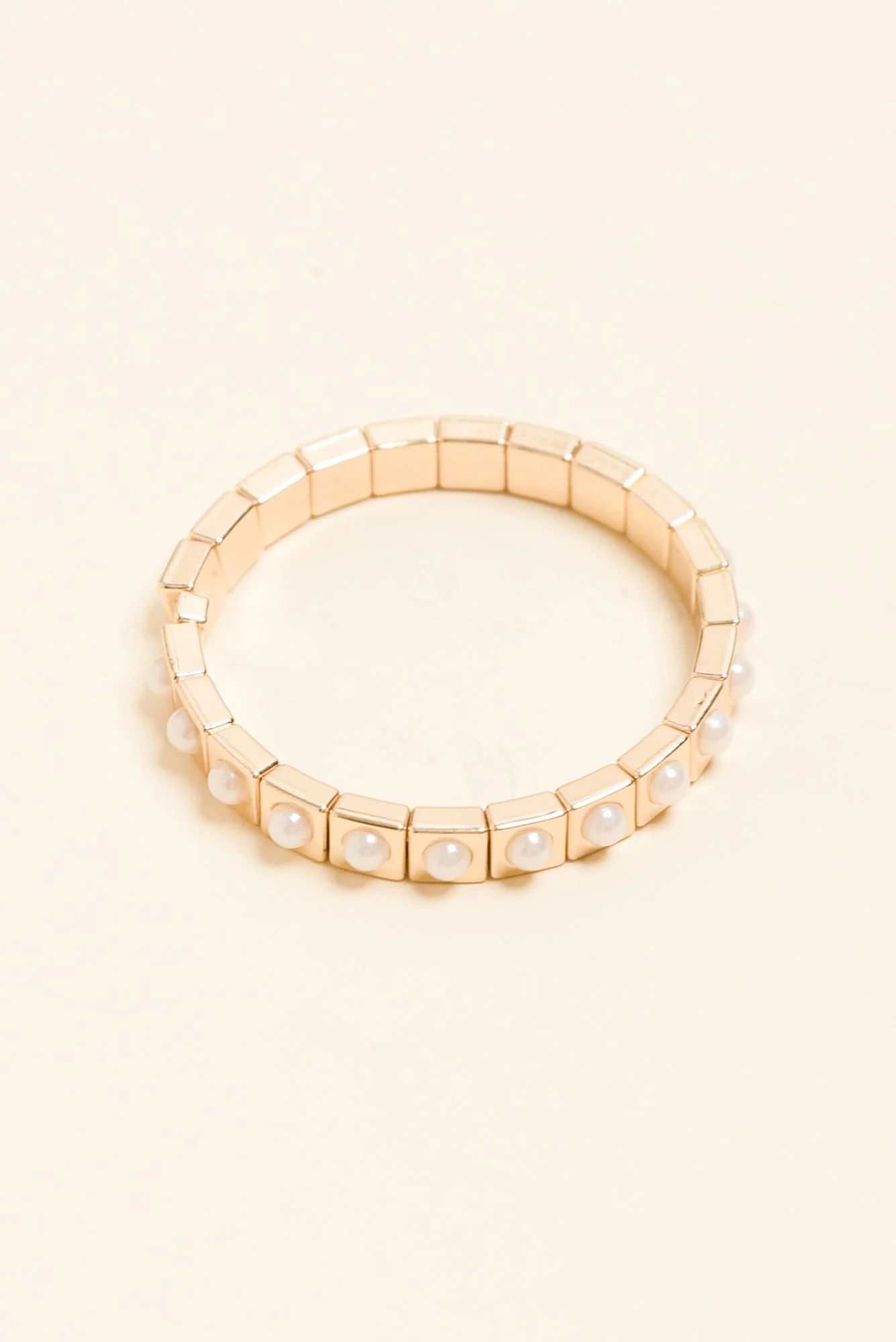 Bonnie Gold Beaded Pearl Bracelet