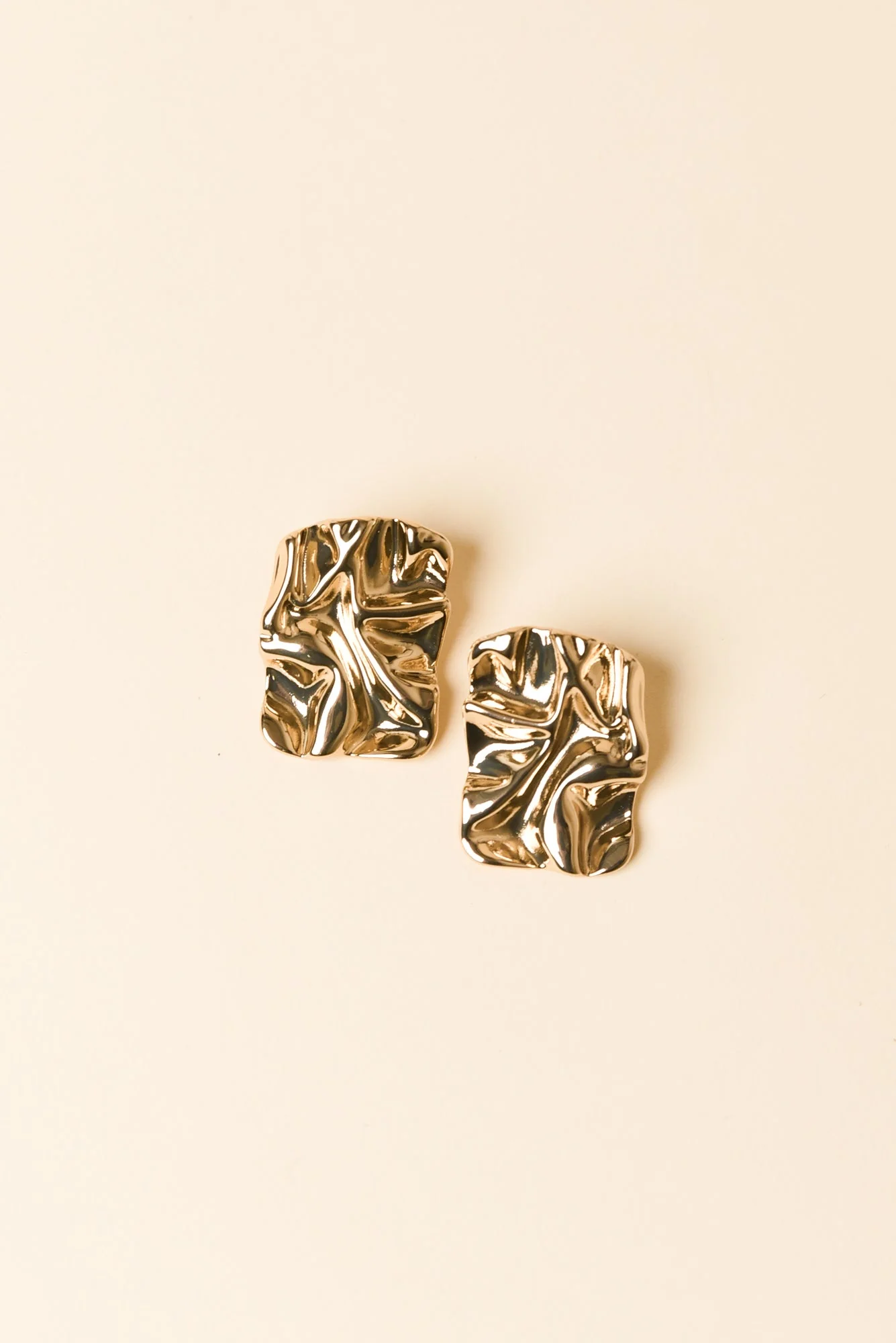 Bray Gold Square Earrings