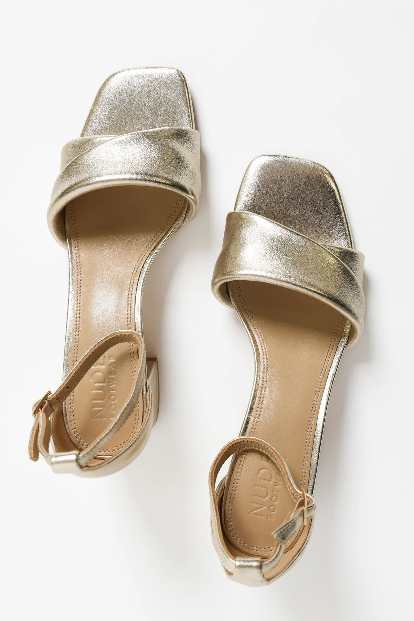 Britt Gold Leather Heel - Image 3