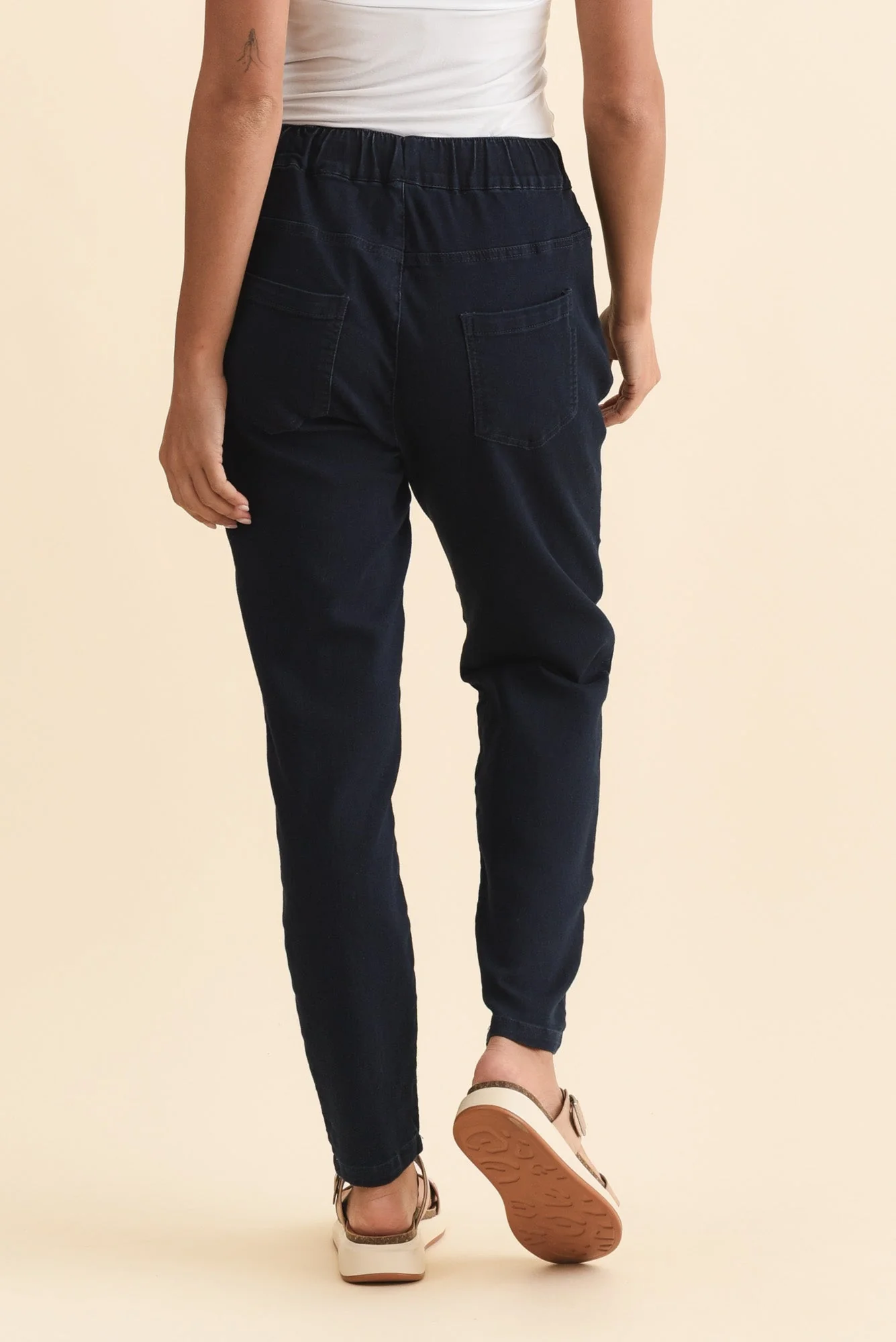 Brooks Dark Blue Cotton Blend Jogger Pants - Image 4