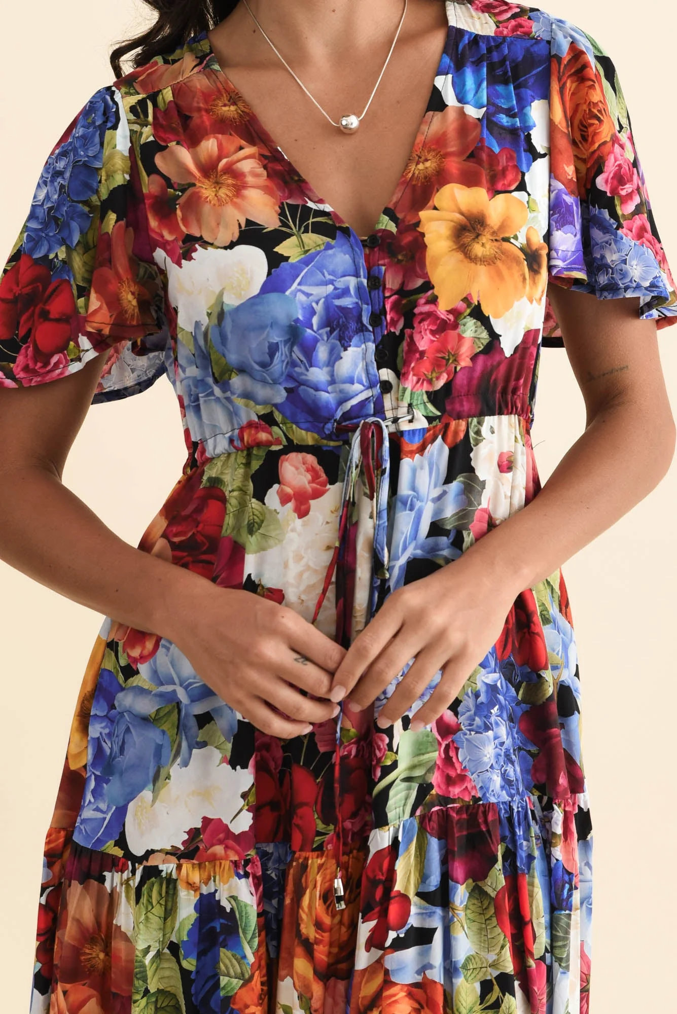 Butler Orange Garden Tie Maxi Dress - Image 5