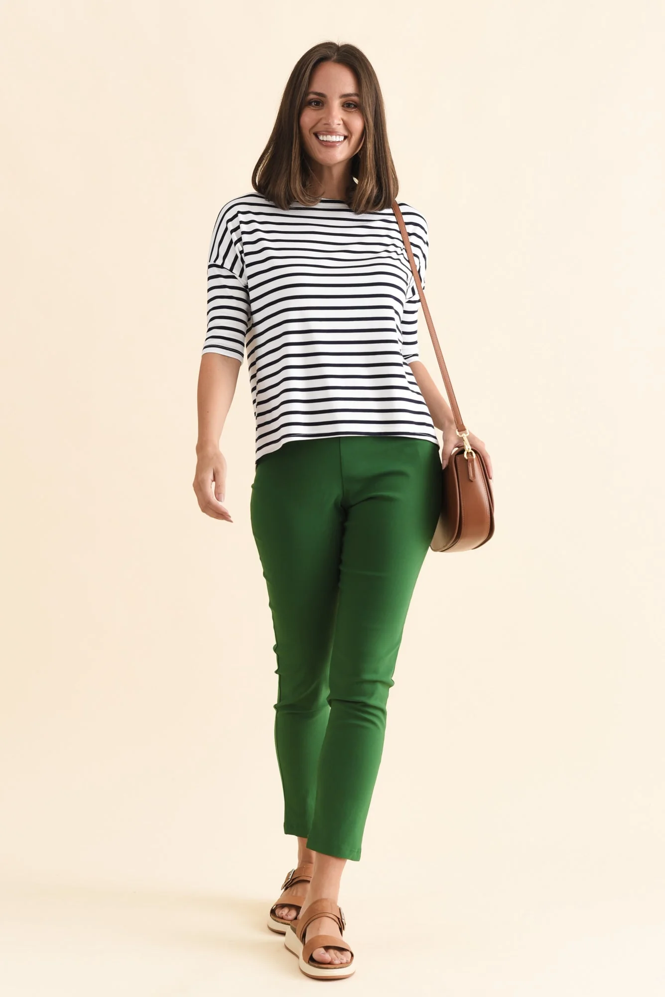 Camila Navy Stripe Bamboo Top - Image 2