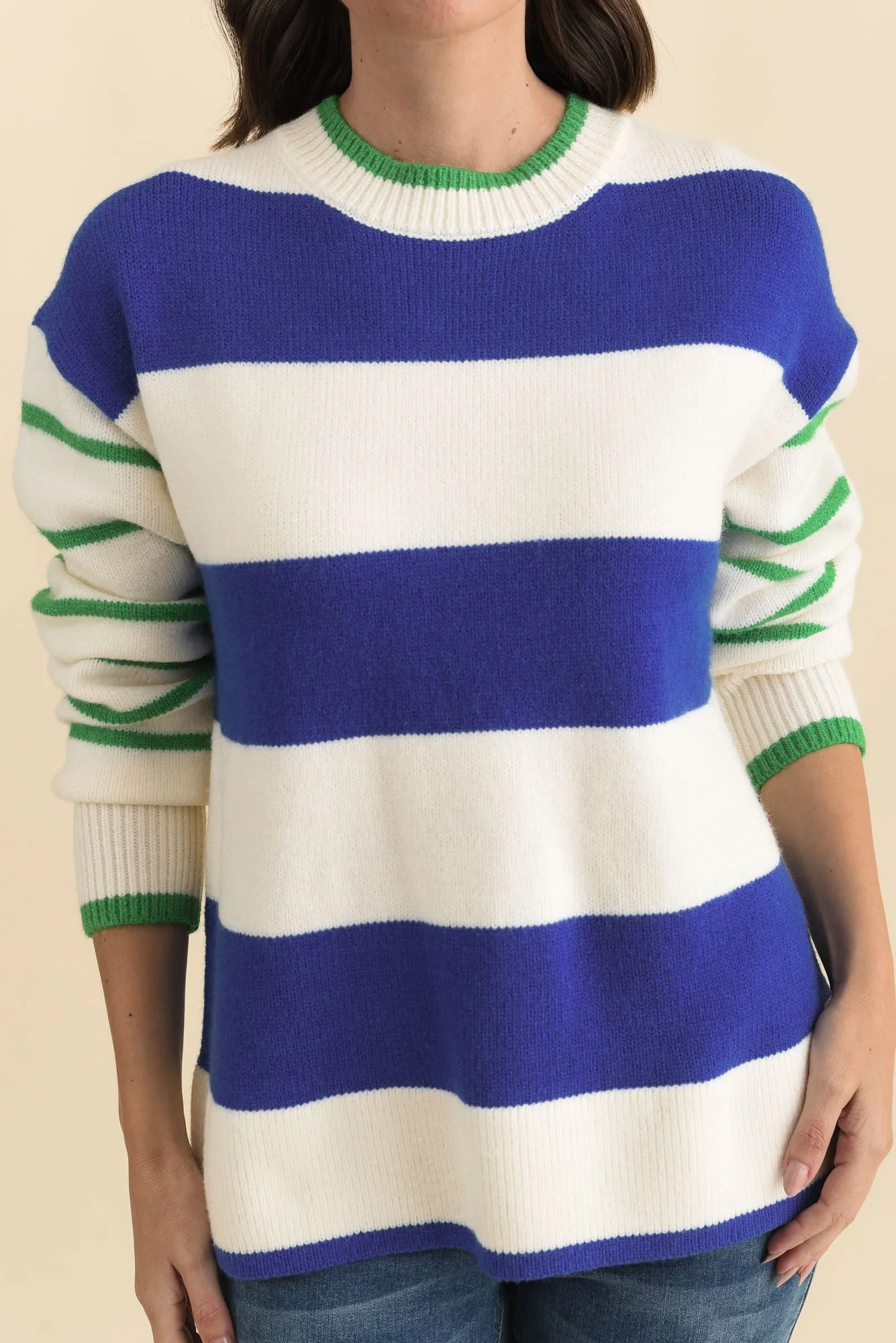 Camryn Blue Stripe Knit Jumper - Image 5