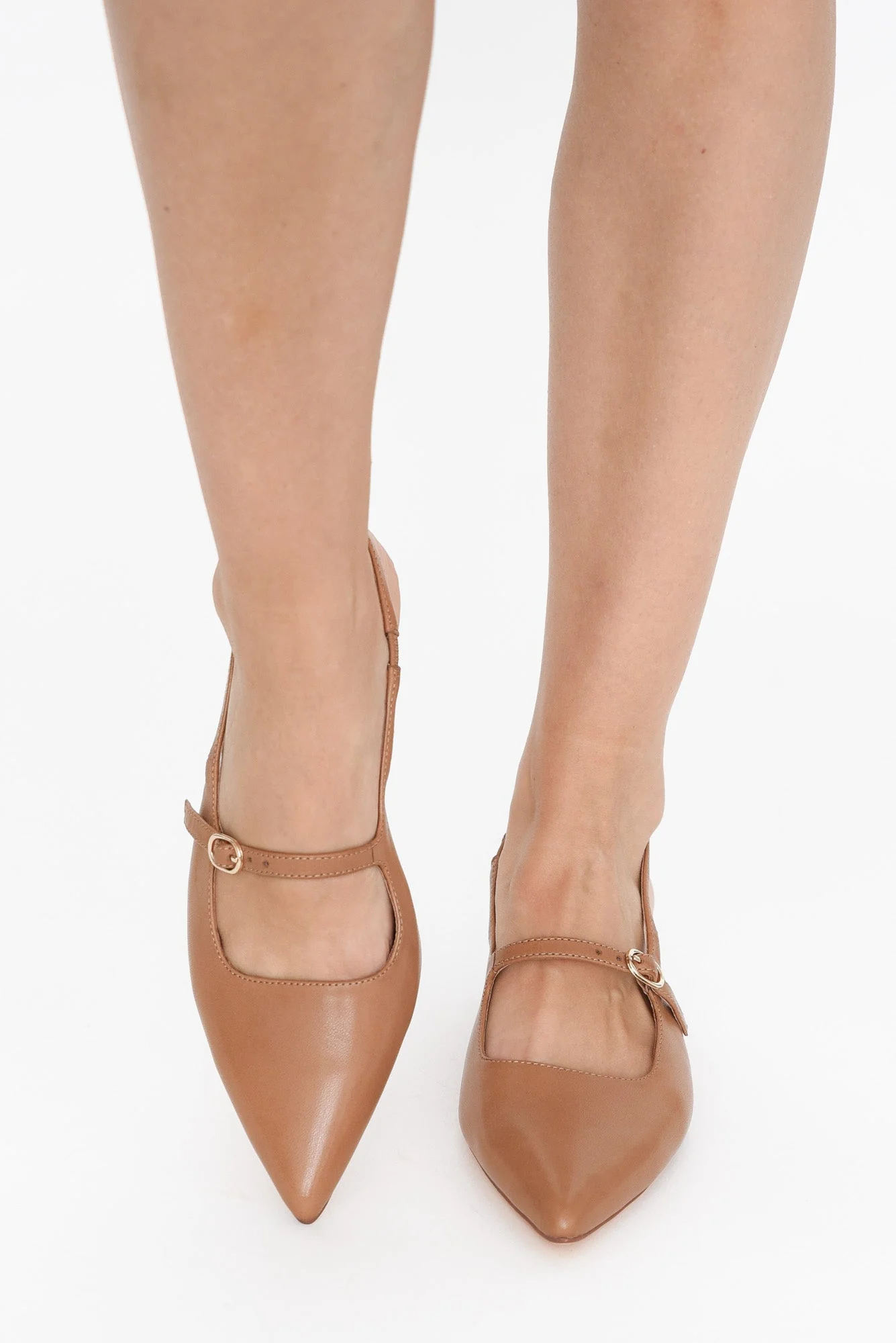 Candor Brandy Leather Slingback Heel - Image 5