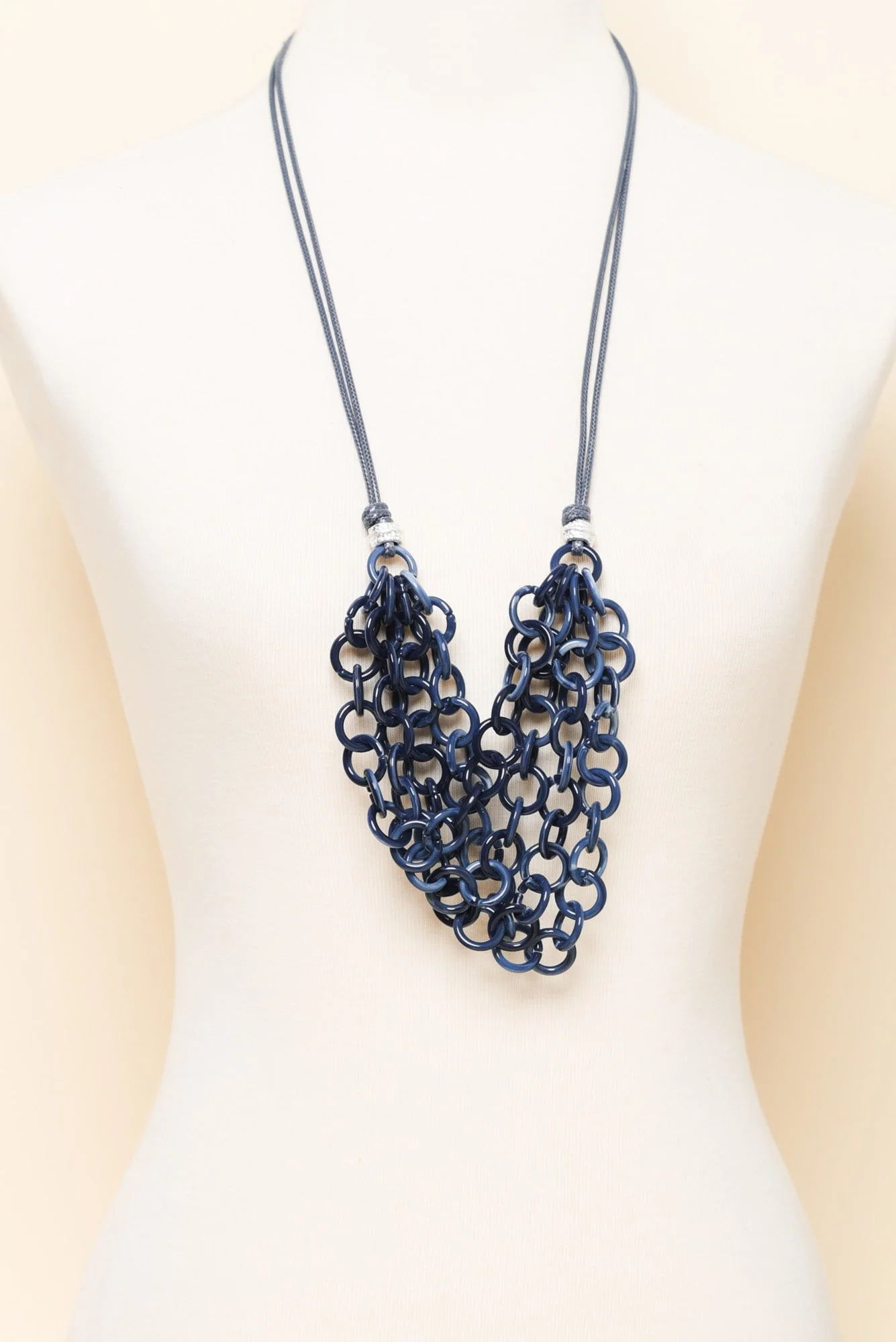 Carey Dark Blue Layered Necklace - Image 2