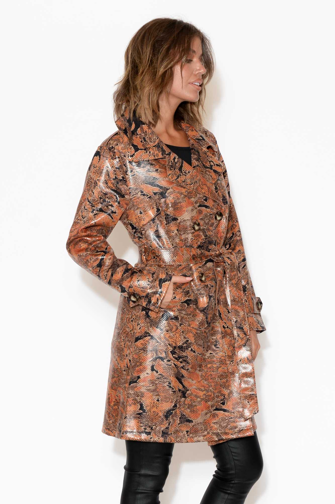 Carissa Tan Snake Coat - Image 4