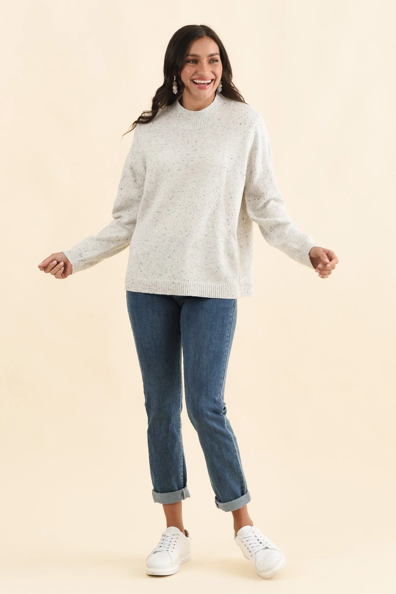 Carlin Grey Marle Knit Jumper - Image 6