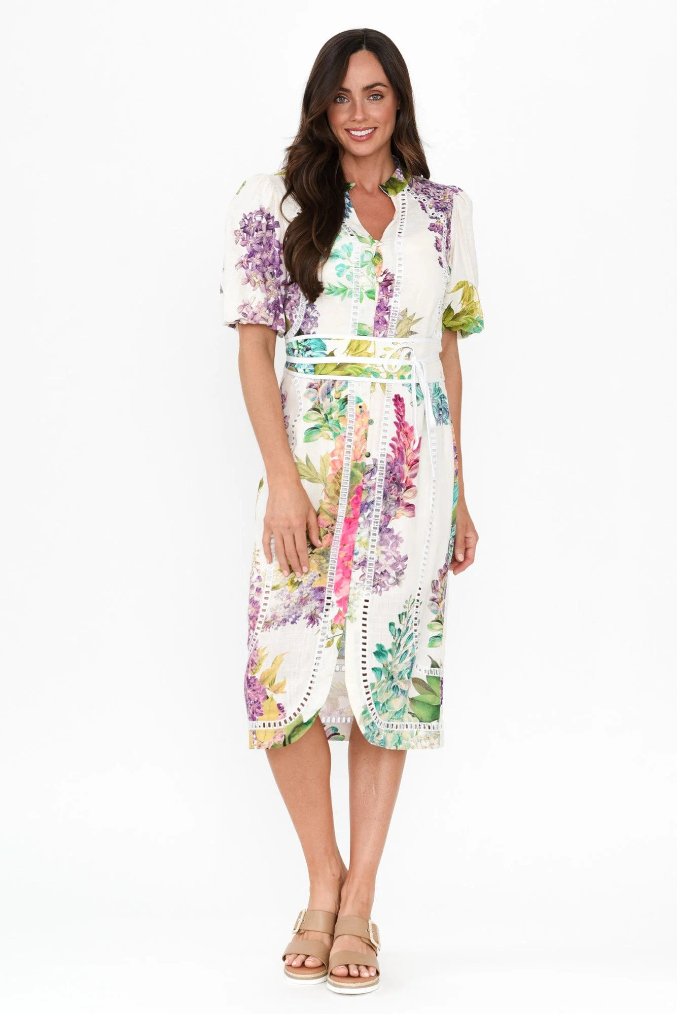 Carlyle Wisteria Alba Linen Blend Dress - Image 3