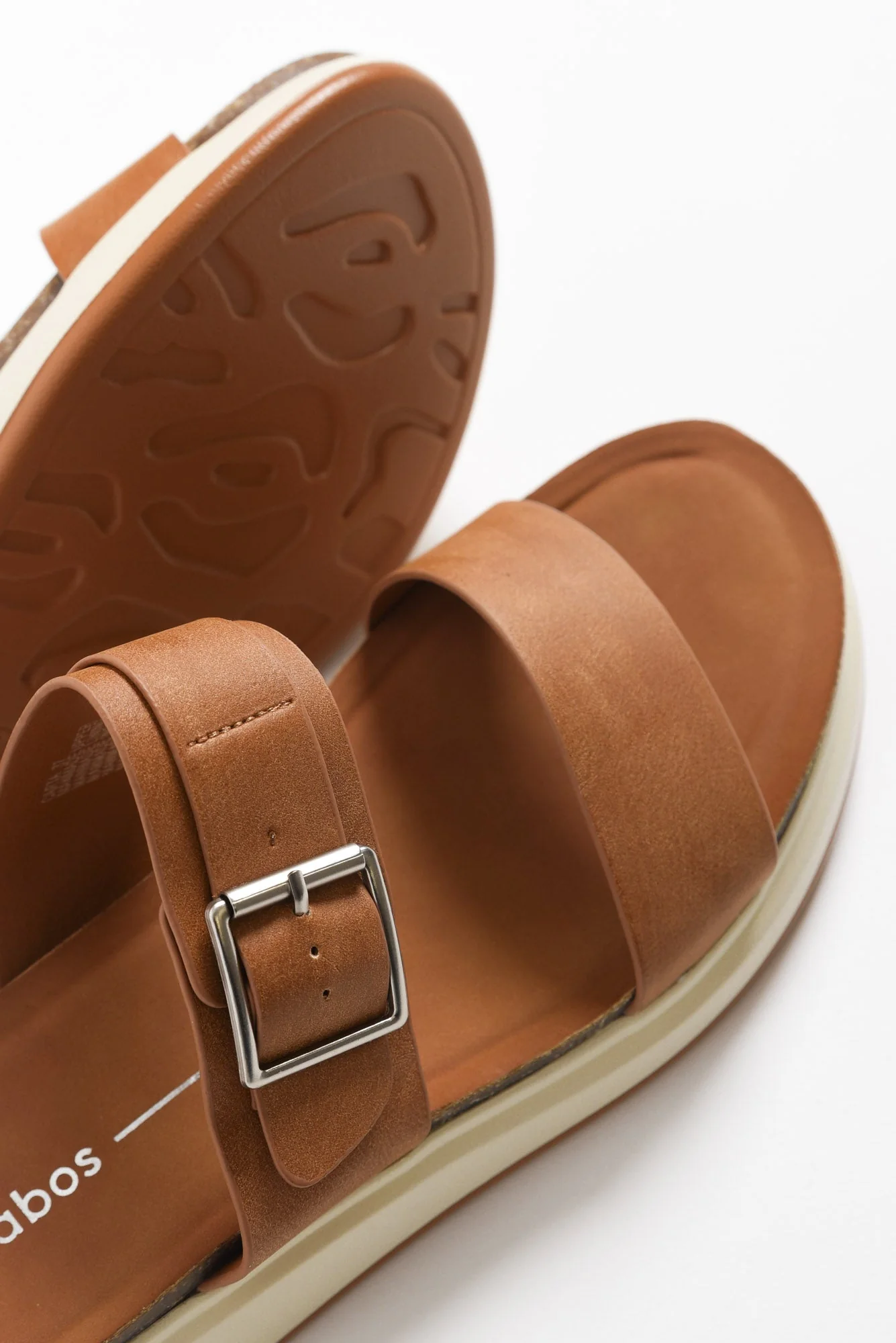 Carta Tan Platform Buckle Slide - Image 4