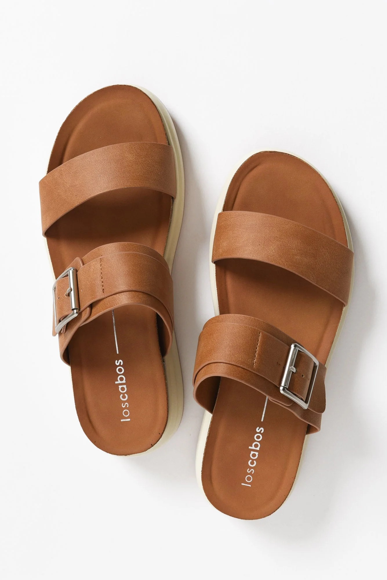 Carta Tan Platform Buckle Slide - Image 5