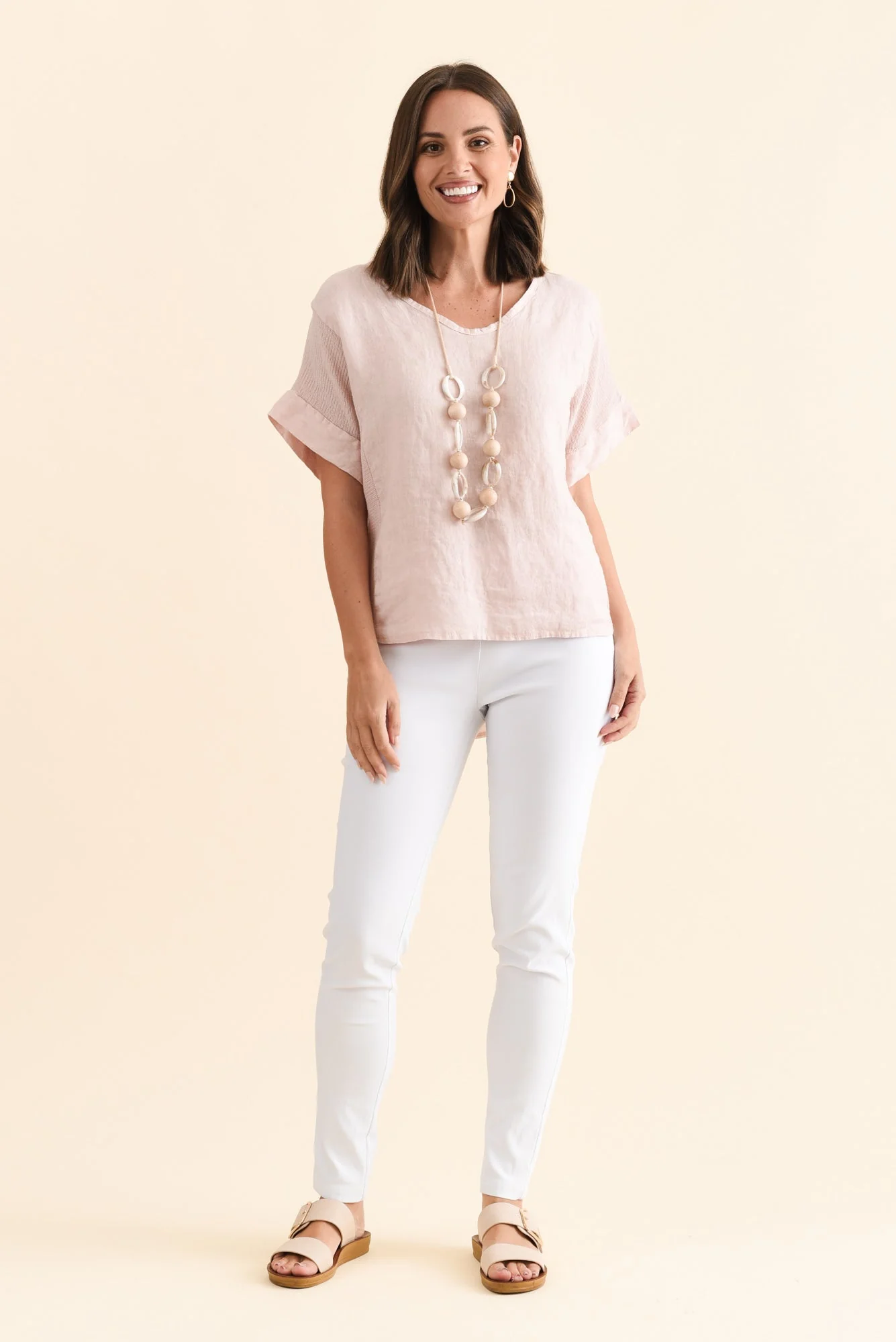 Casper Pink Linen Cotton Top - Image 6