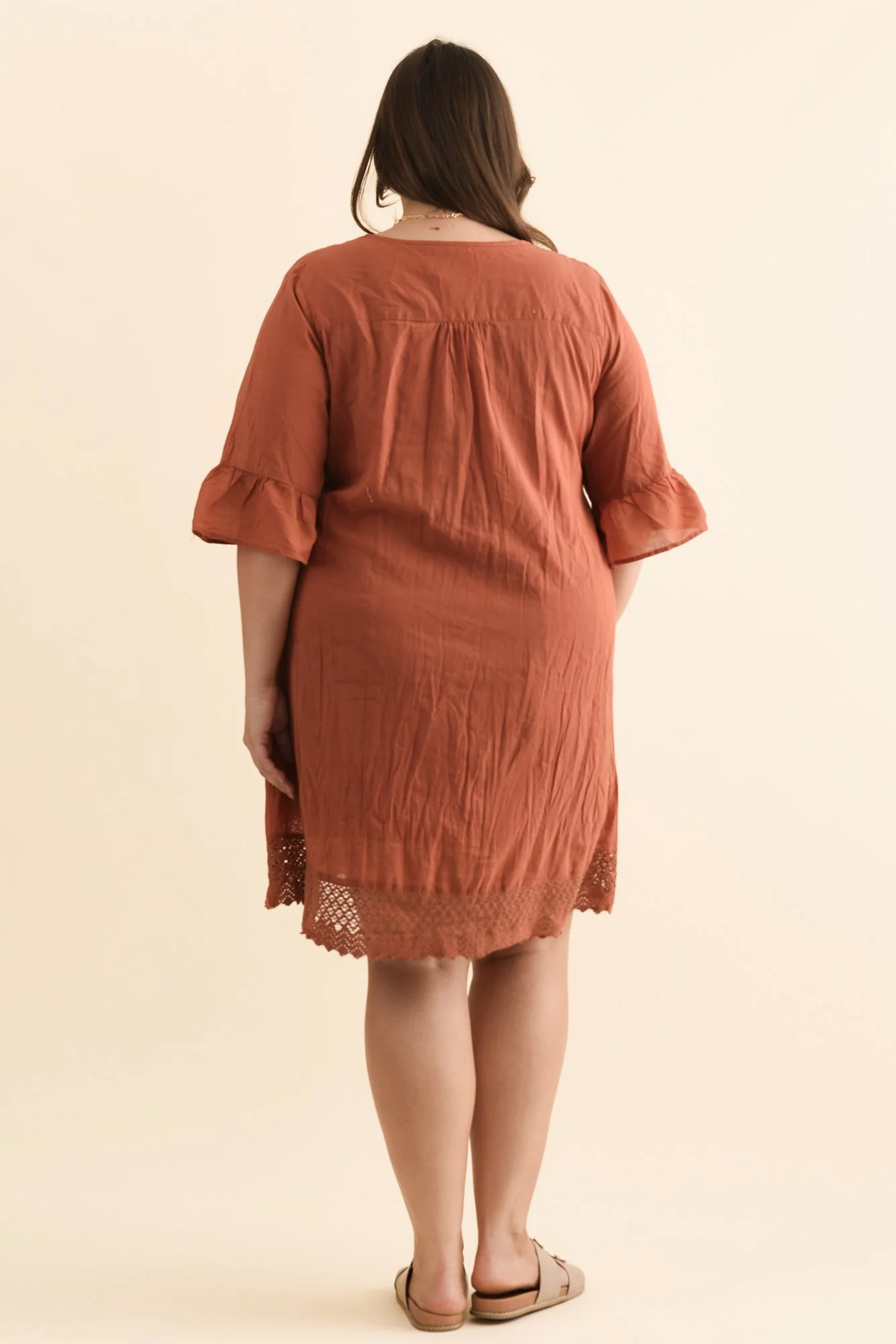 Cayman Rust Cotton Tunic Dress - Image 11