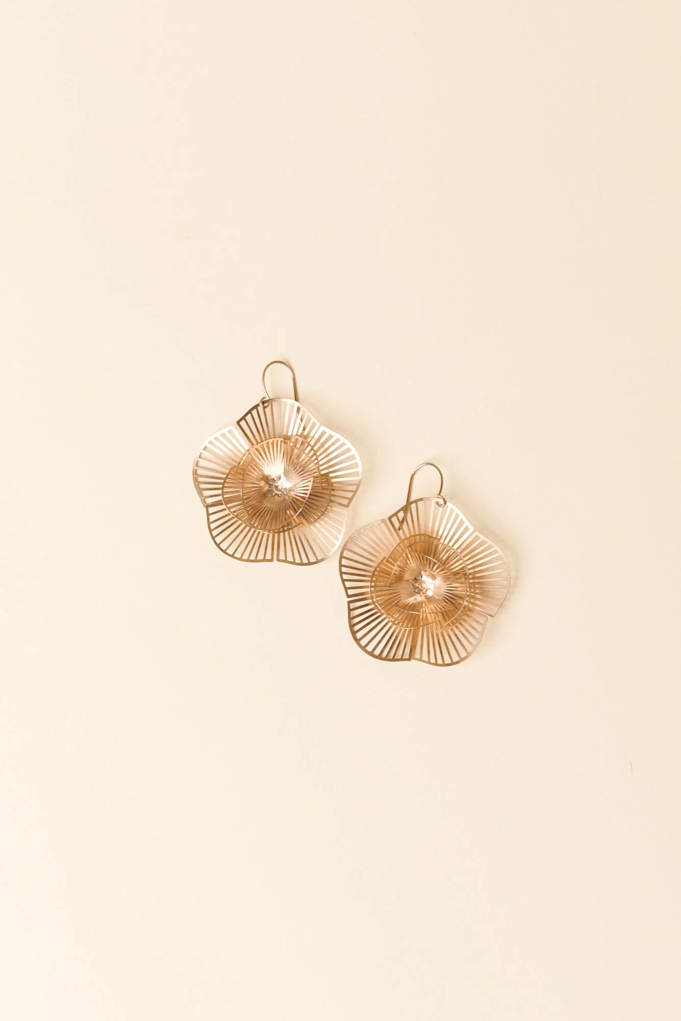 Caz Gold Flower Drop Earrings