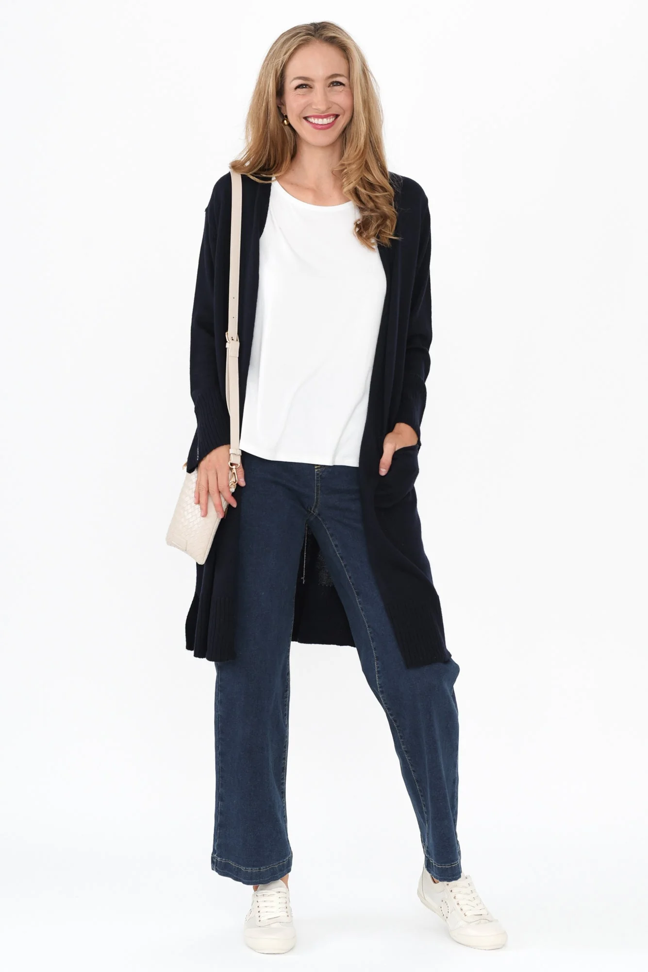 Charter Navy Knit Pocket Cardigan - Image 2
