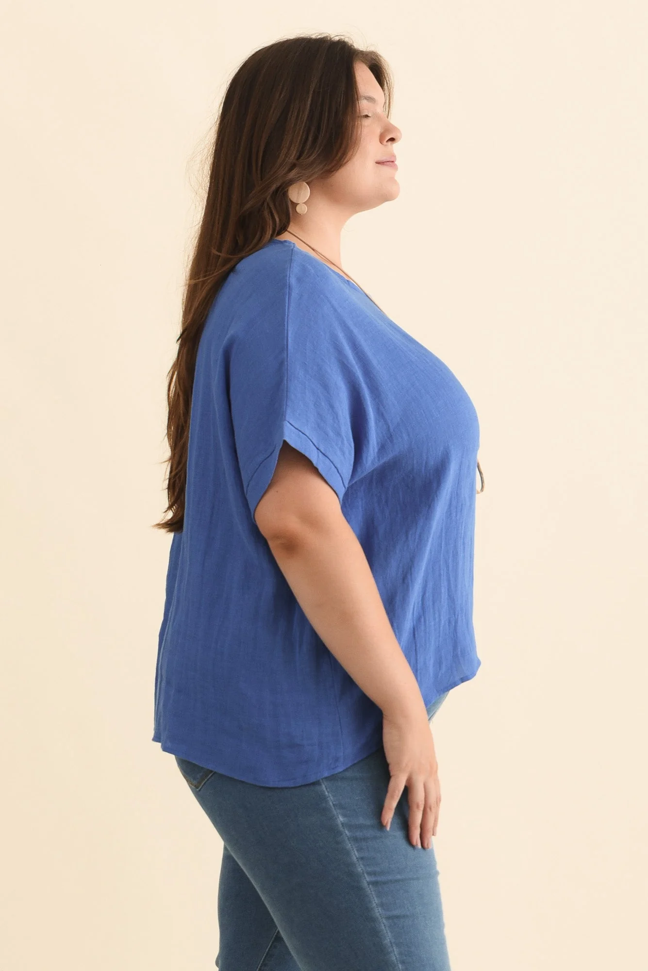 Chaya Cobalt Linen Top - Image 10