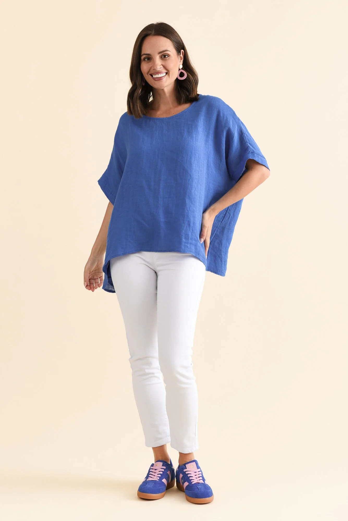 Chaya Cobalt Linen Top - Image 7