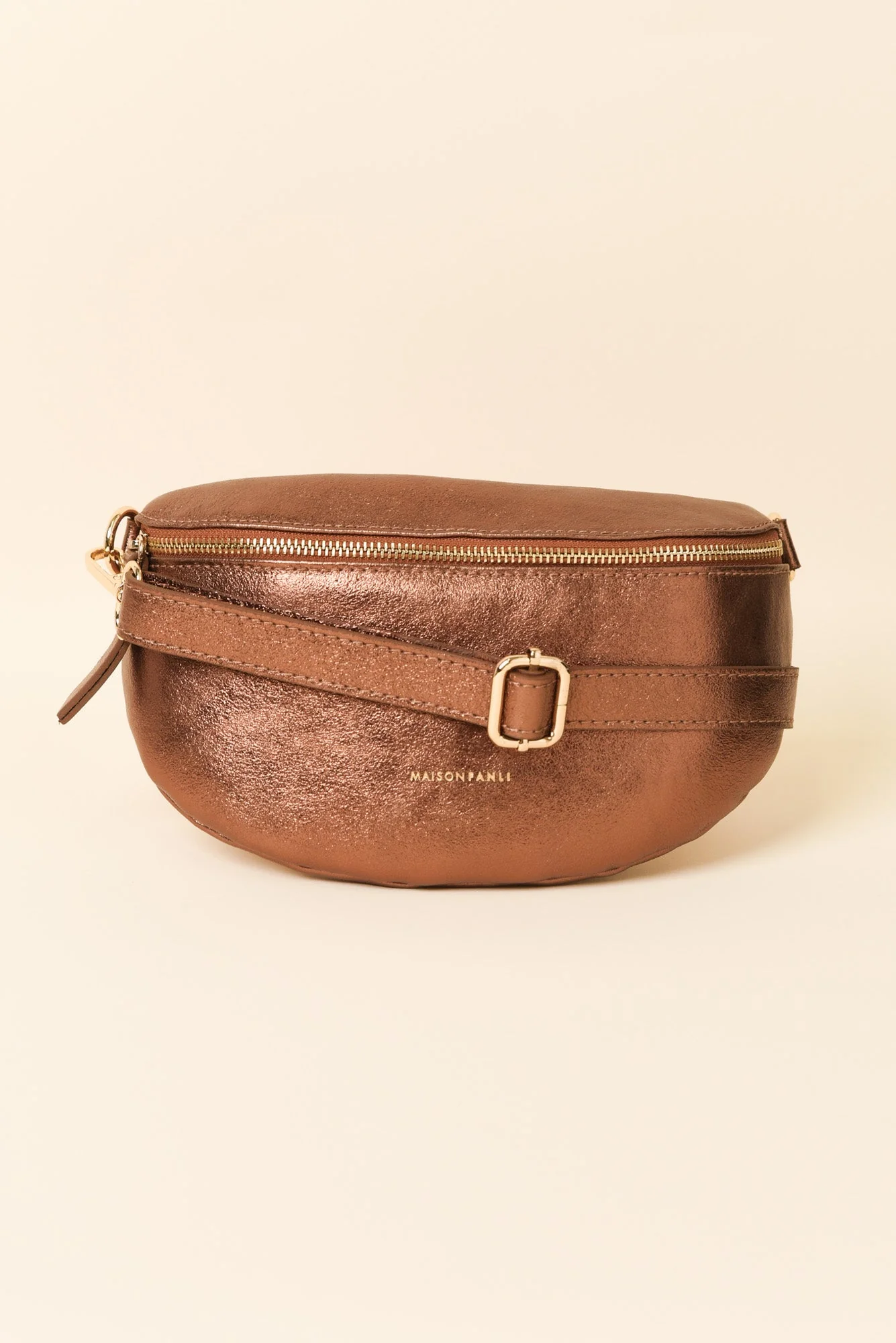 Christine Bronze Metallic Leather Bumbag