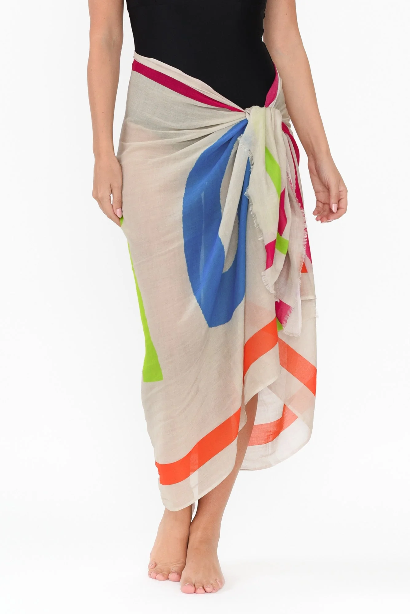 Ciao Taupe Check Sarong