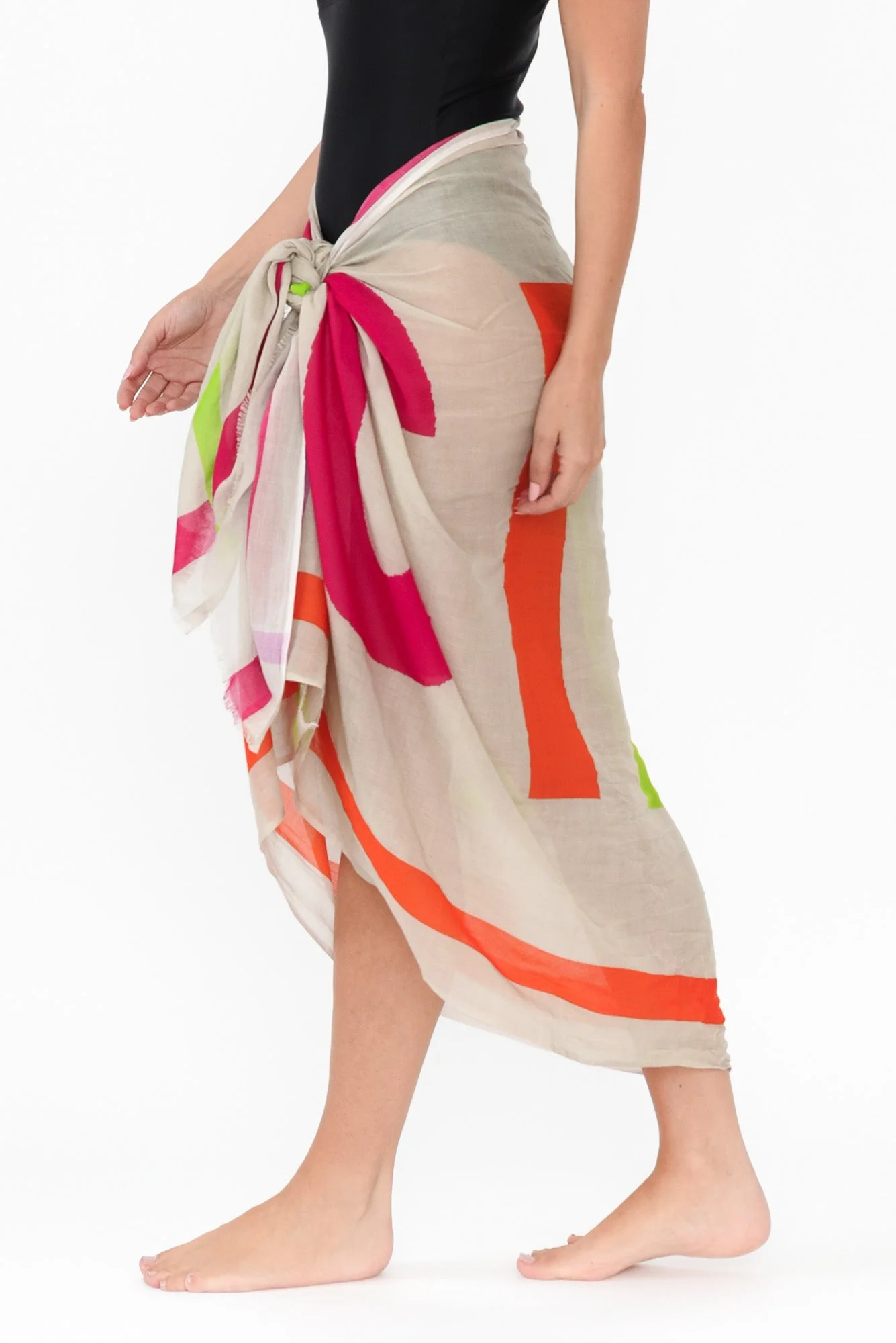 Ciao Taupe Check Sarong - Image 3