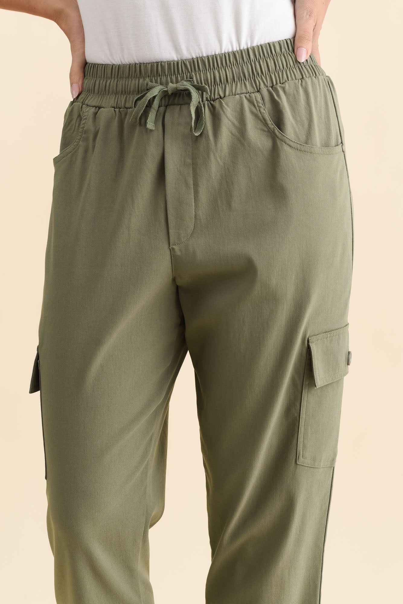 Cindy Sage Denim Cargo Pants - Image 5