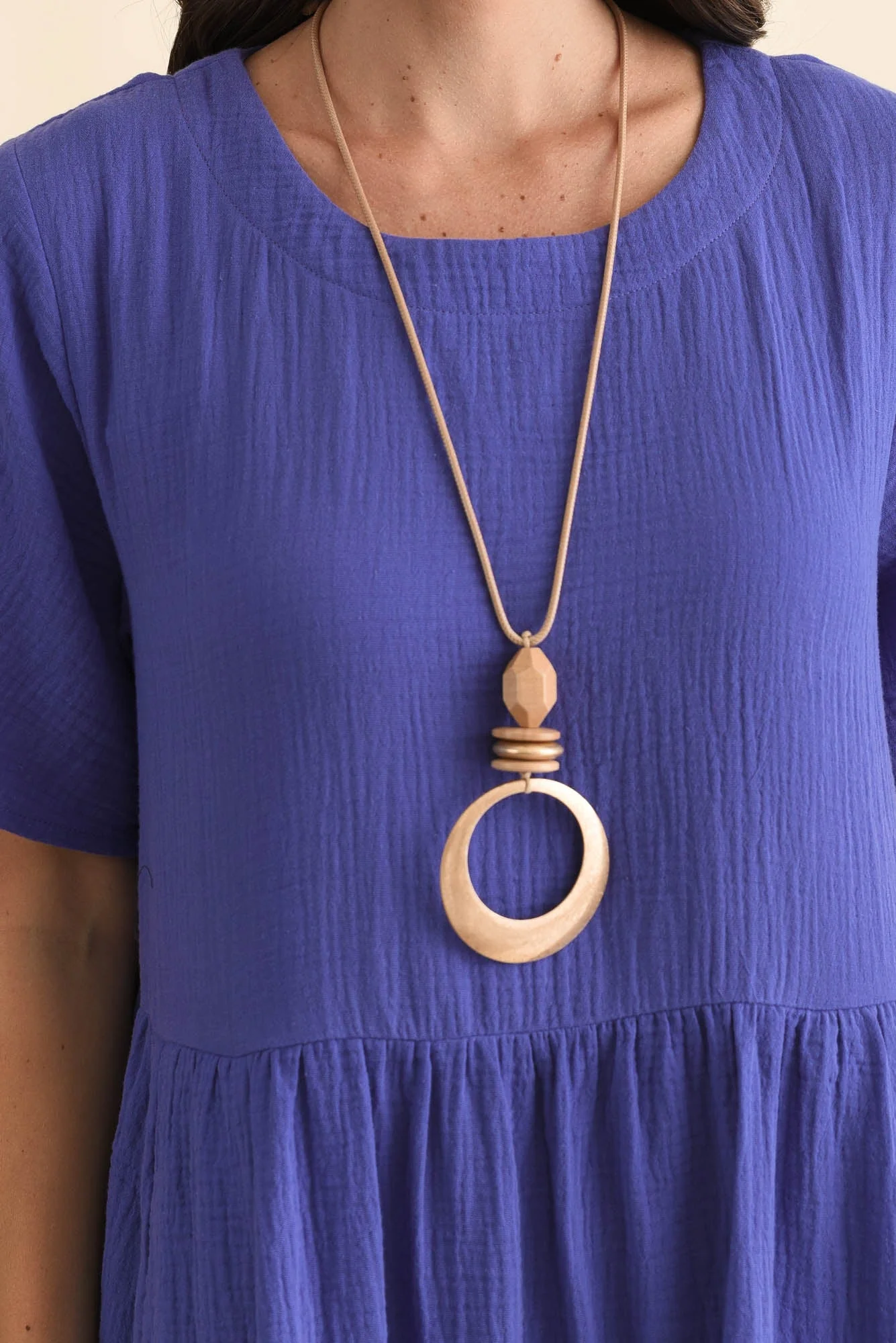 Cloud Gauze Purple Cotton Pocket Dress - Image 6