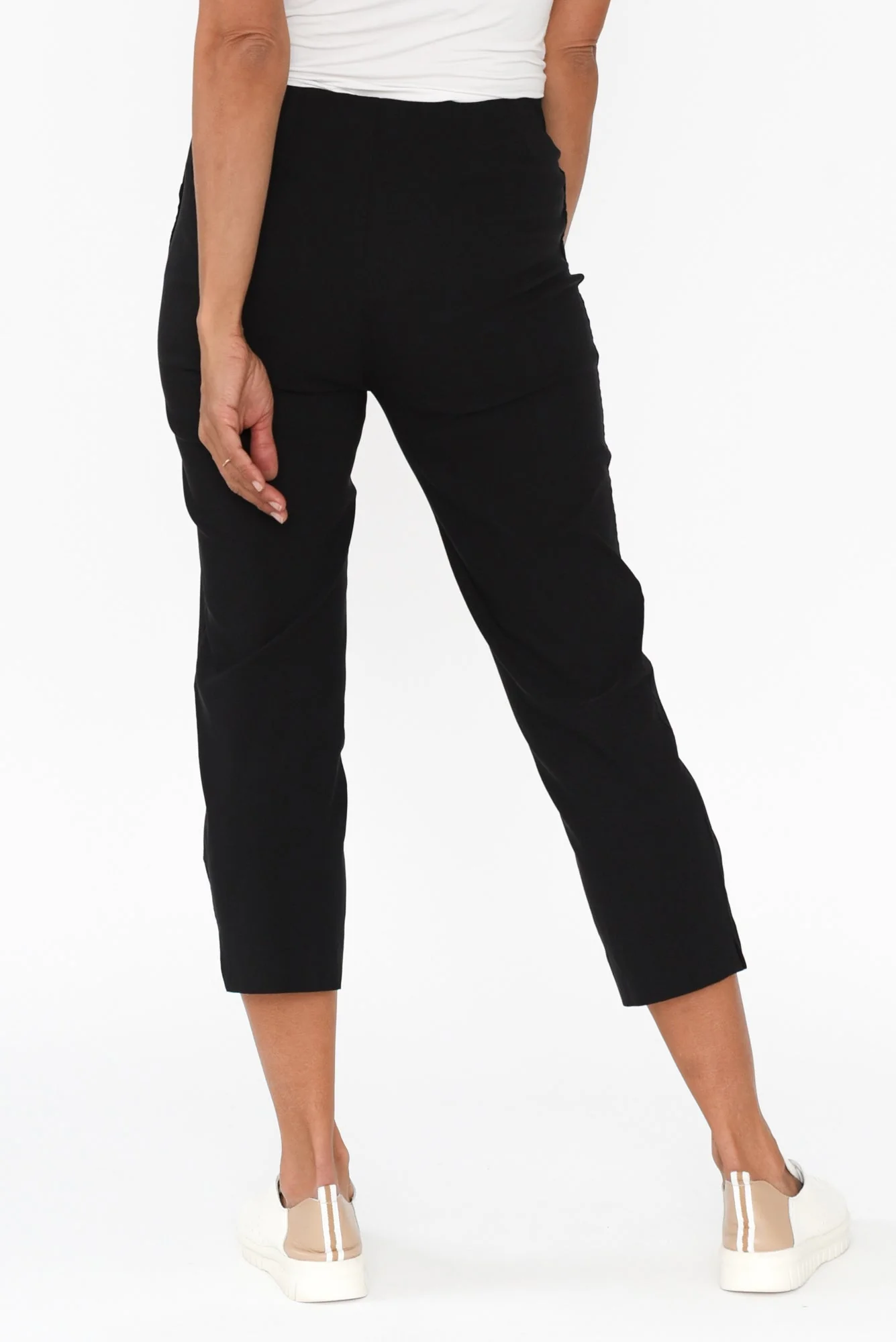 Cody Black Stretch Capri Pants - Image 4