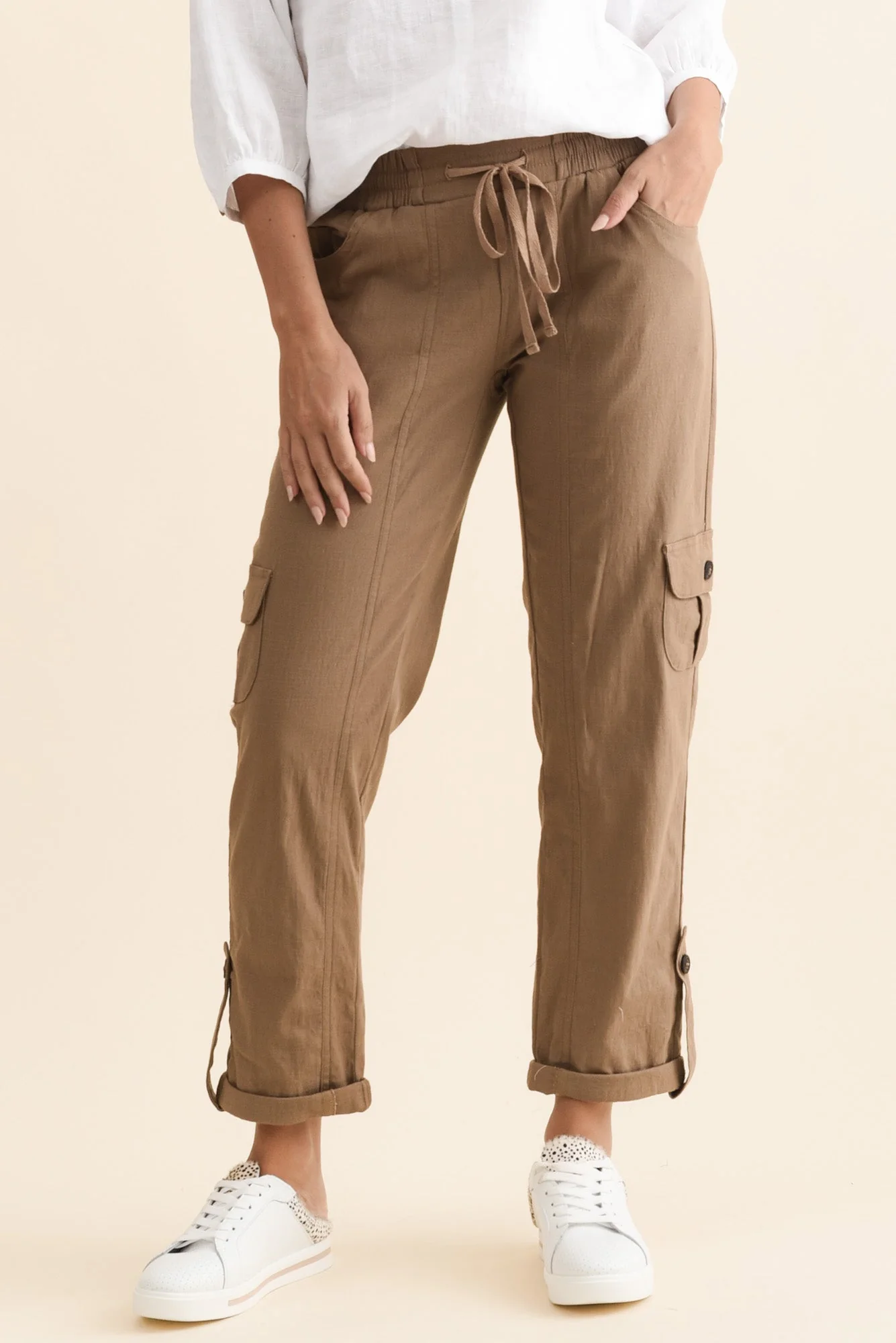 Colette Taupe Cargo Pants