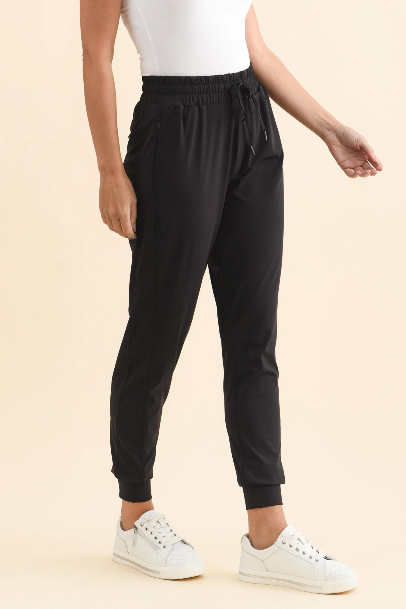 Collins Black Tie Jogger Pants - Image 3