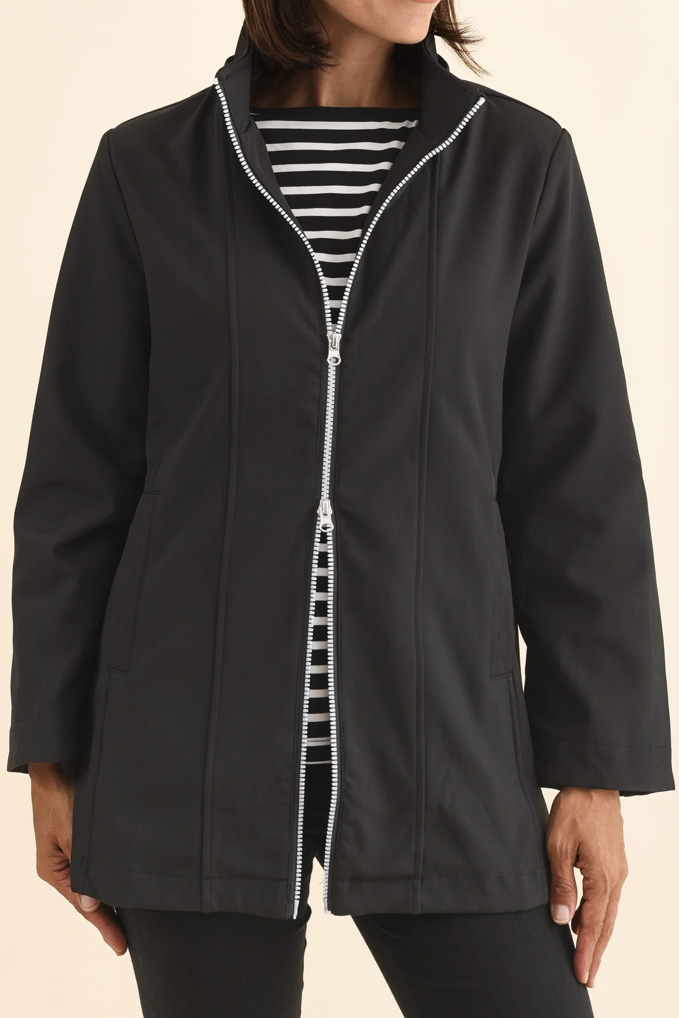Cora Black Zip Jacket - Image 5