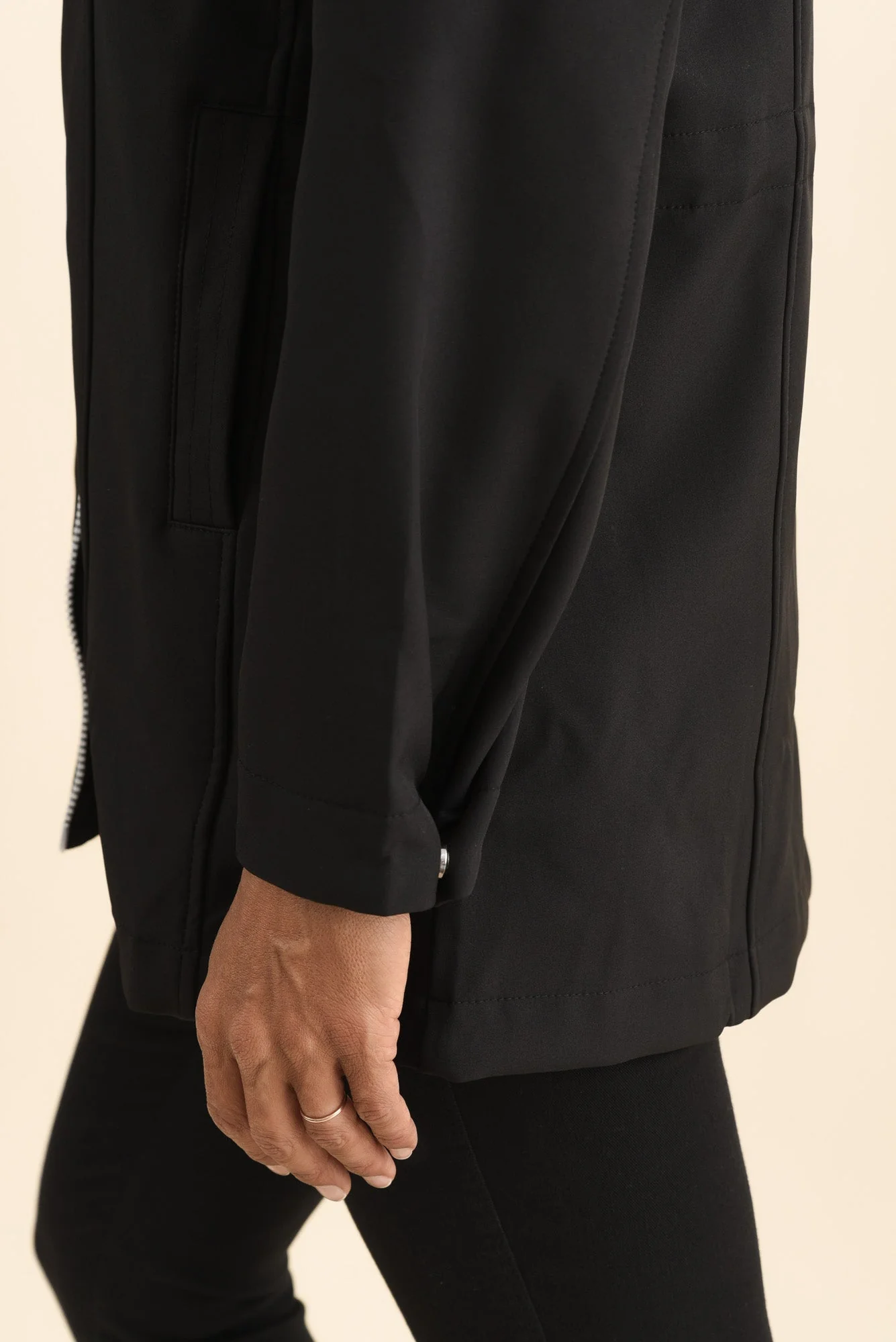 Cora Black Zip Jacket - Image 7