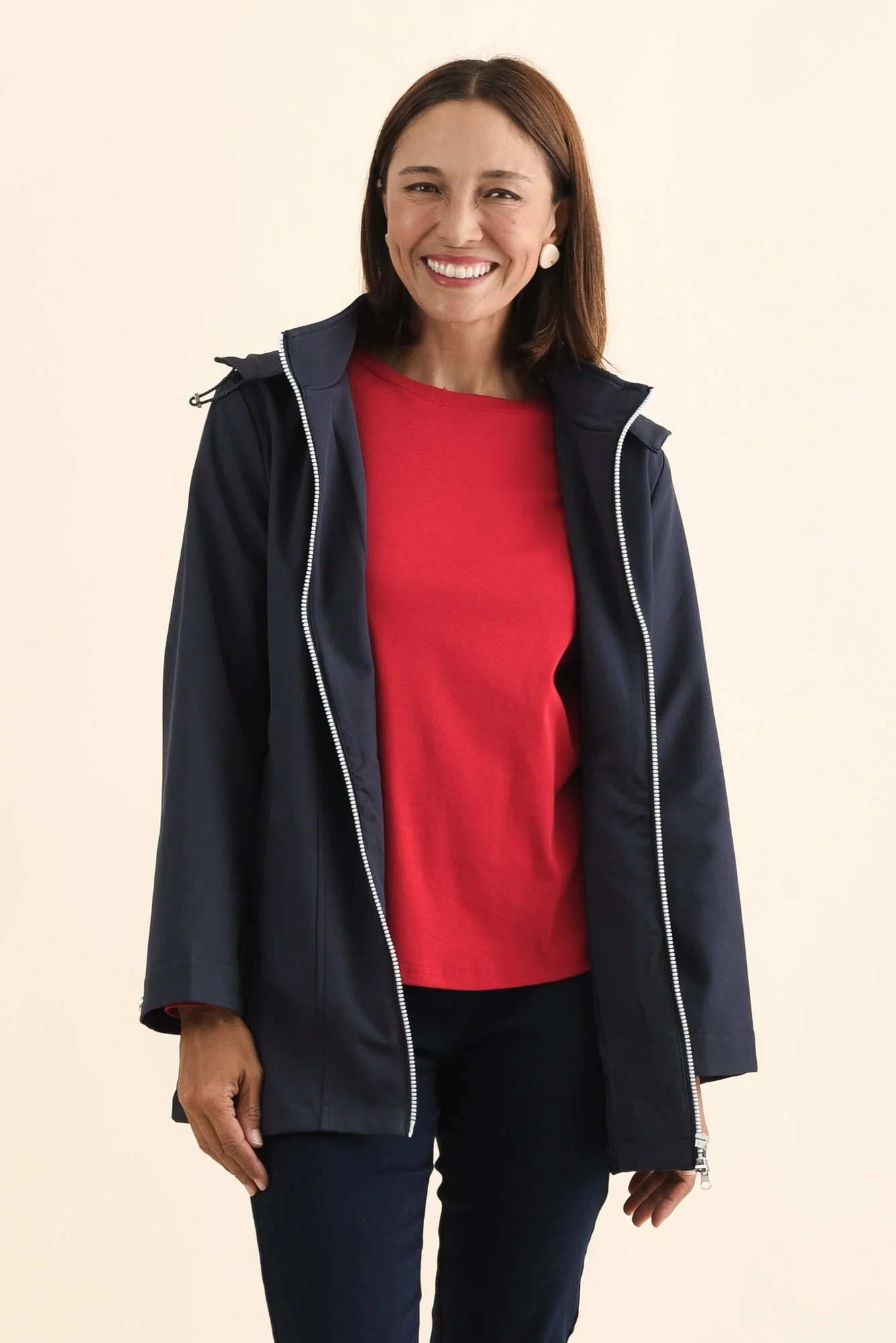 Cora Navy Zip Jacket