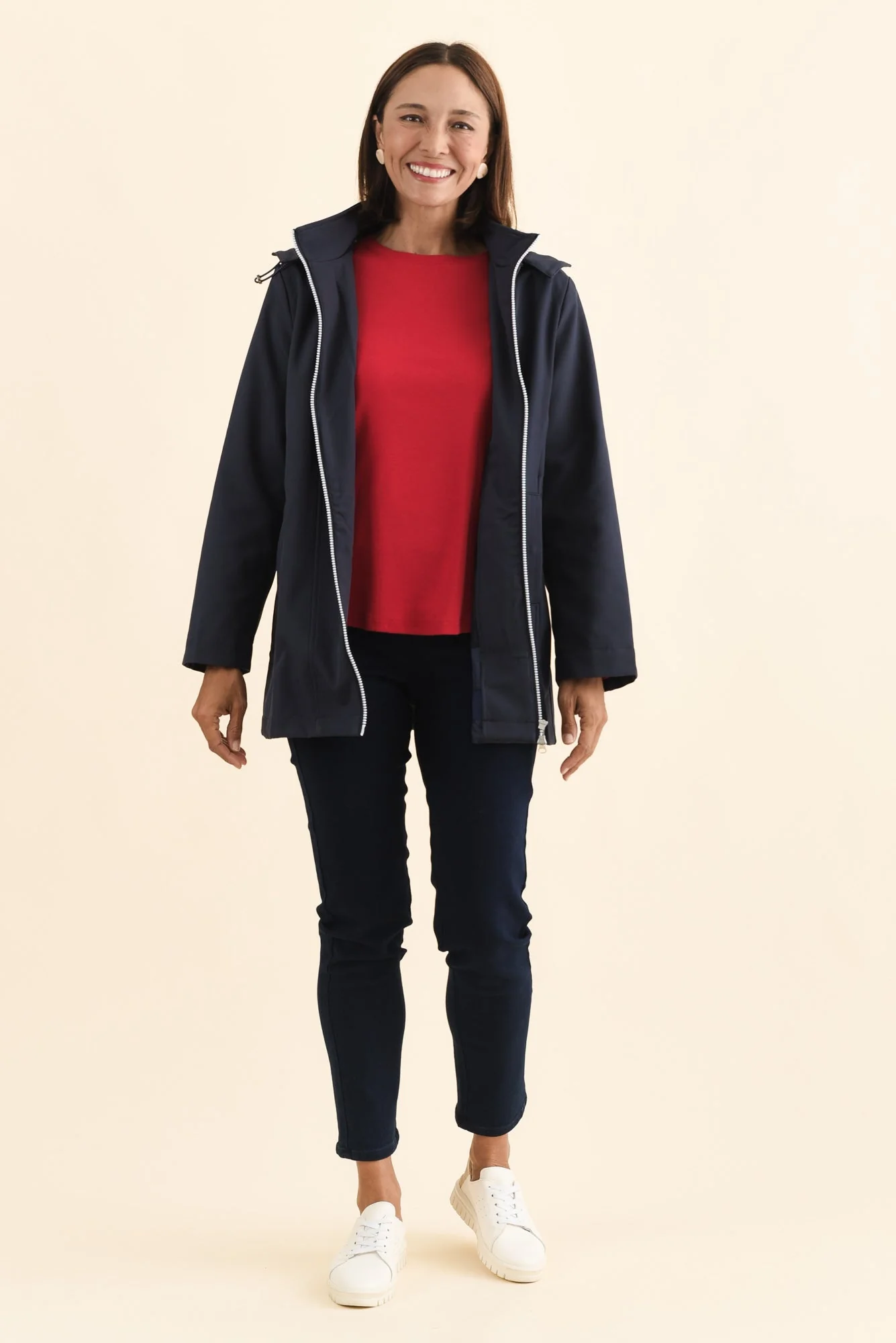Cora Navy Zip Jacket - Image 8