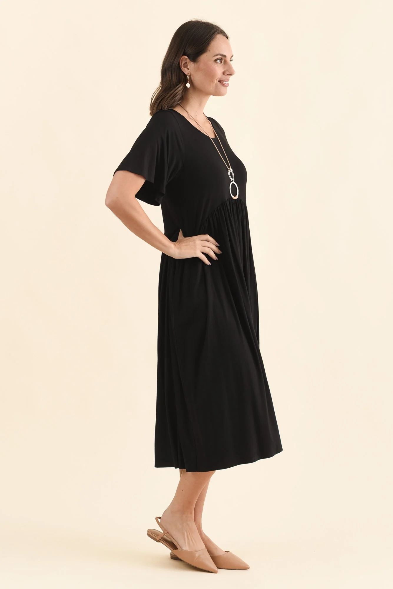 Dalton Black Crescent Dress - Image 4