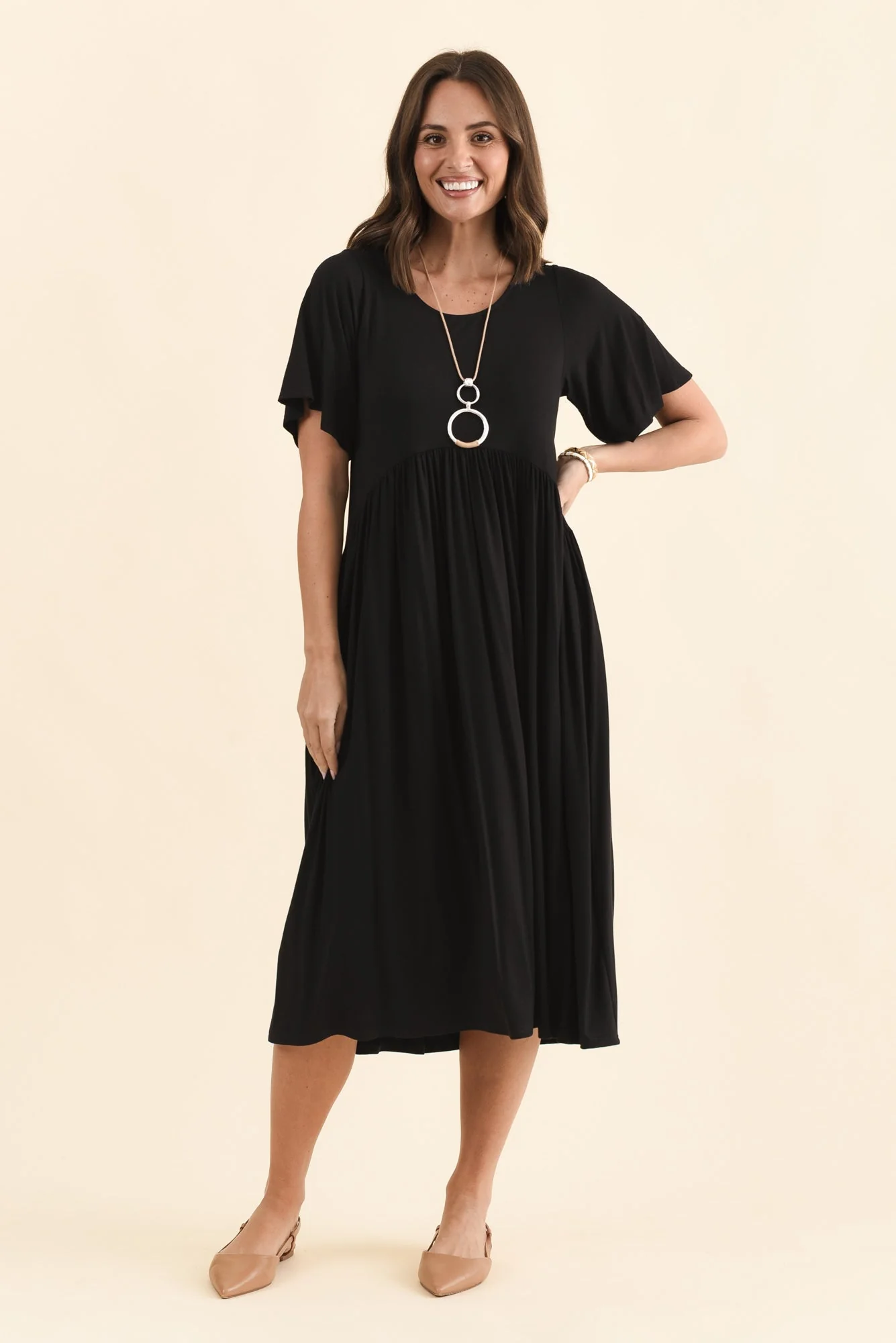 Dalton Black Crescent Dress - Image 7