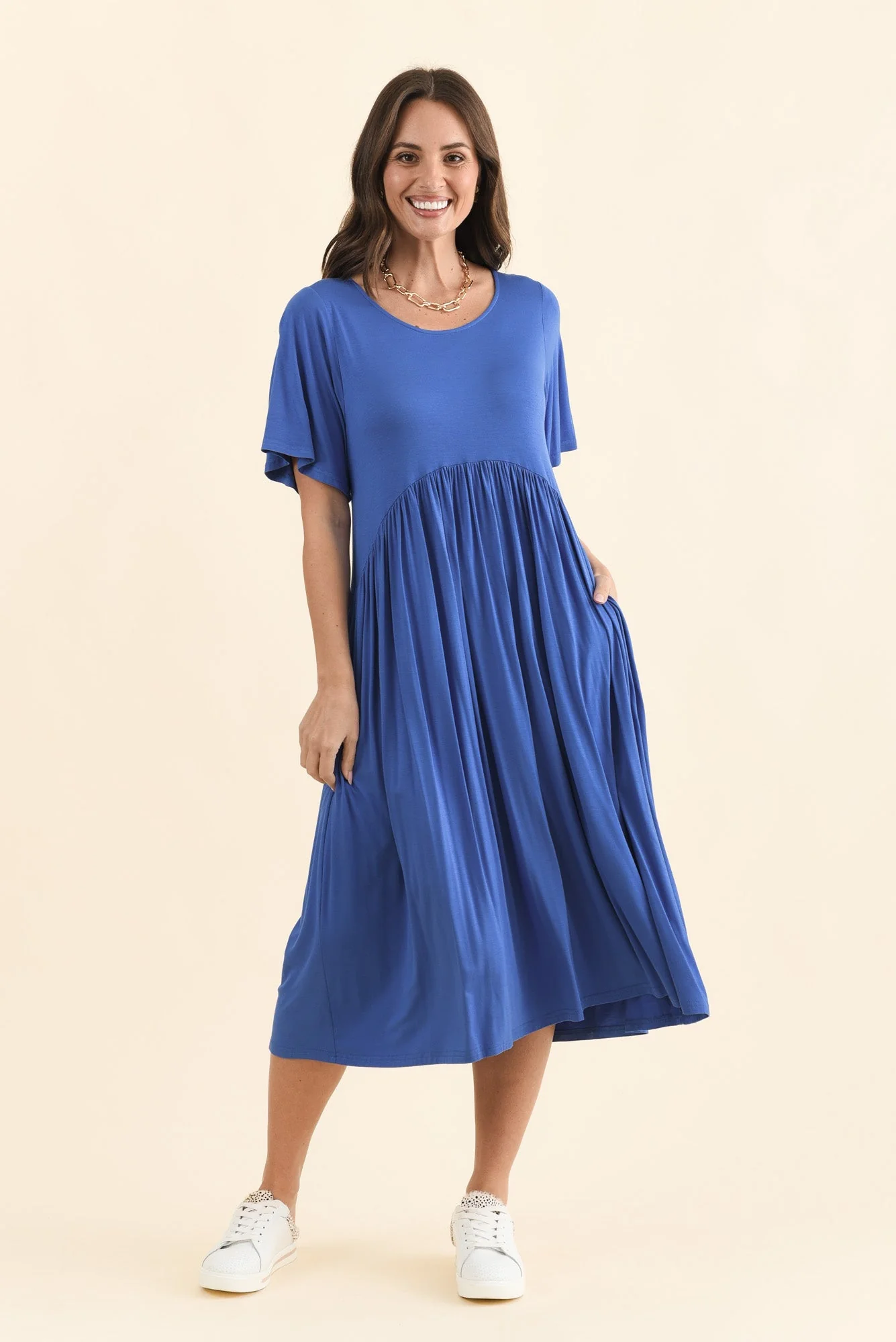 Dalton Cobalt Crescent Dress - Image 3