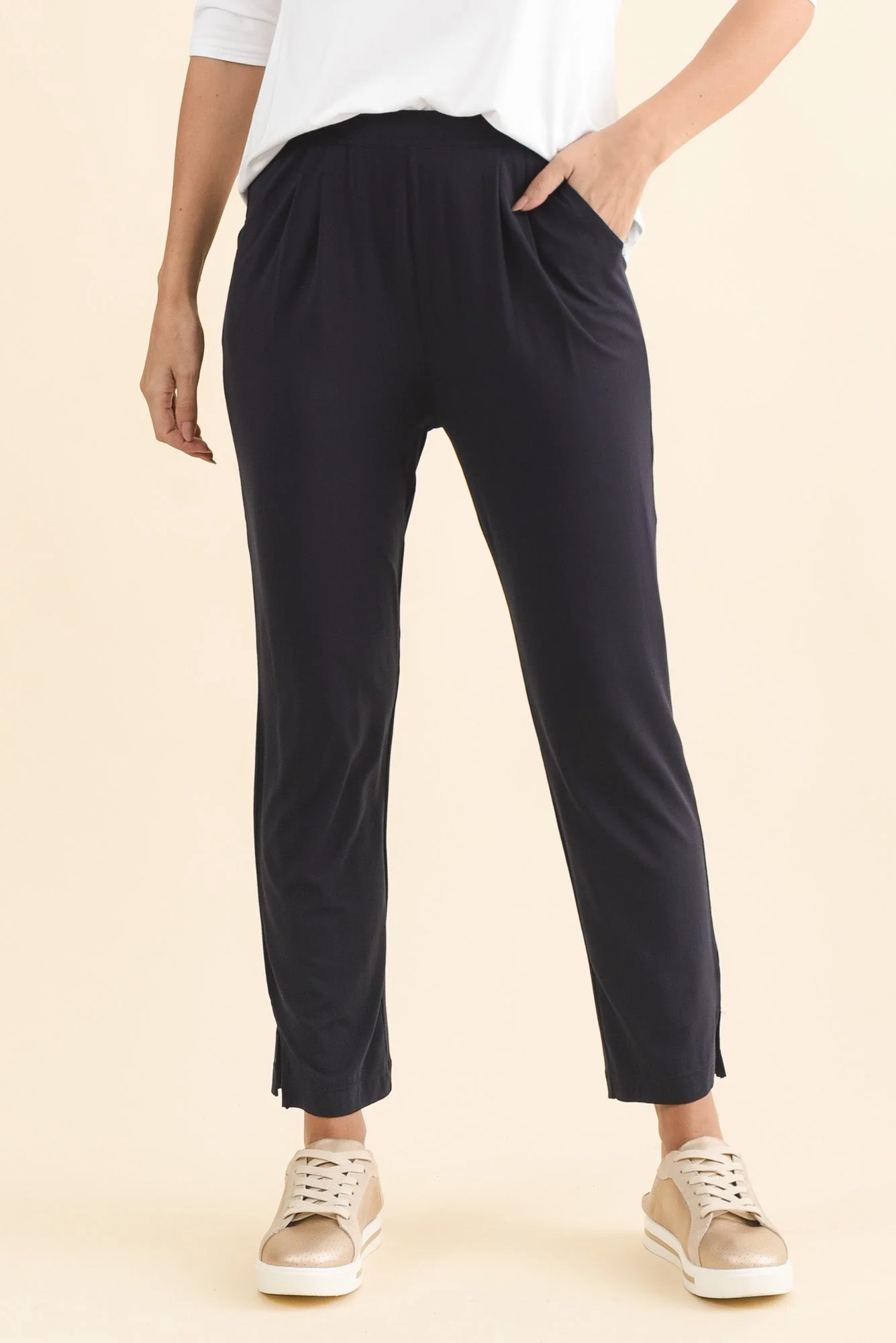 Dana Navy Micro Modal Pants - Image 2