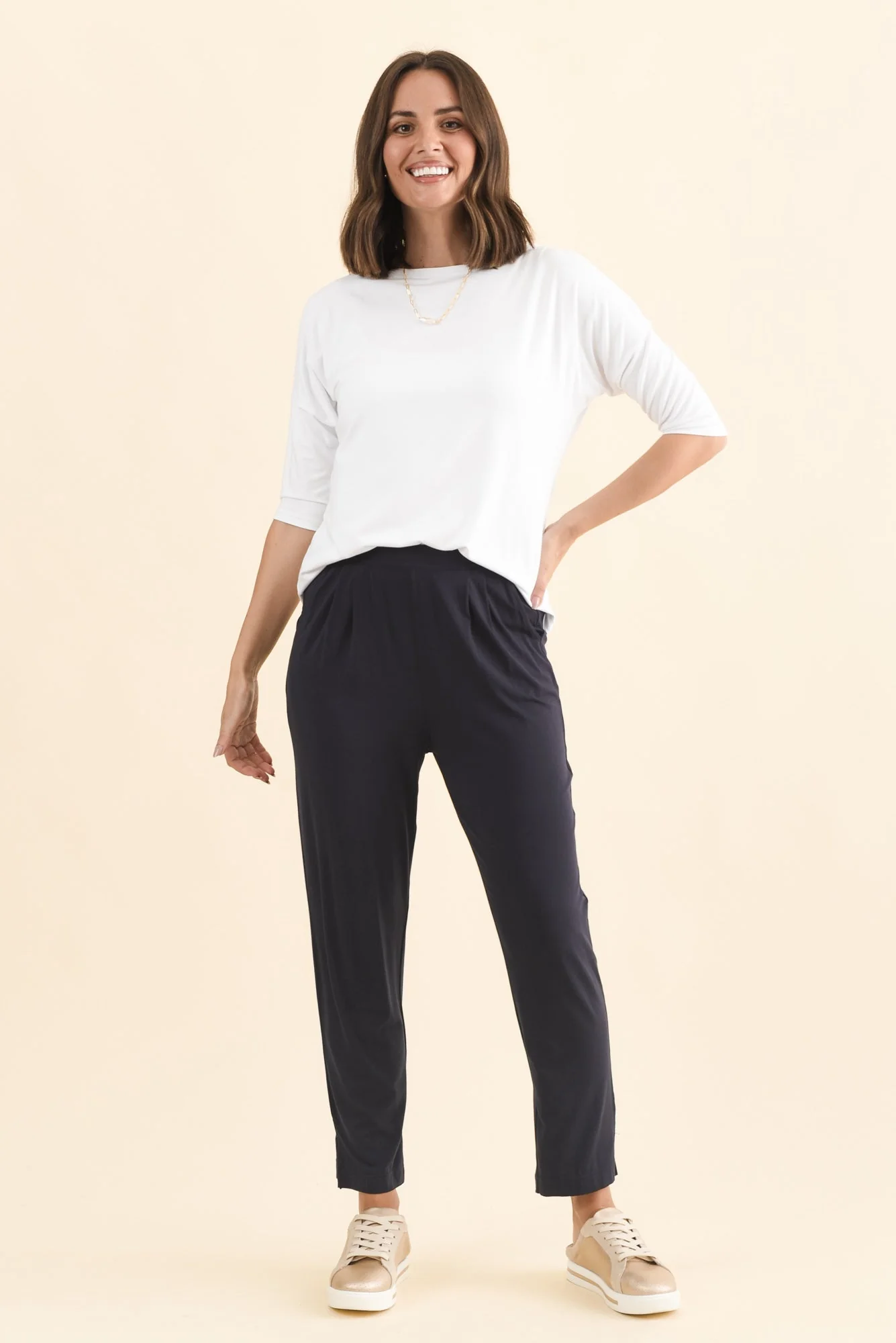 Dana Navy Micro Modal Pants - Image 7