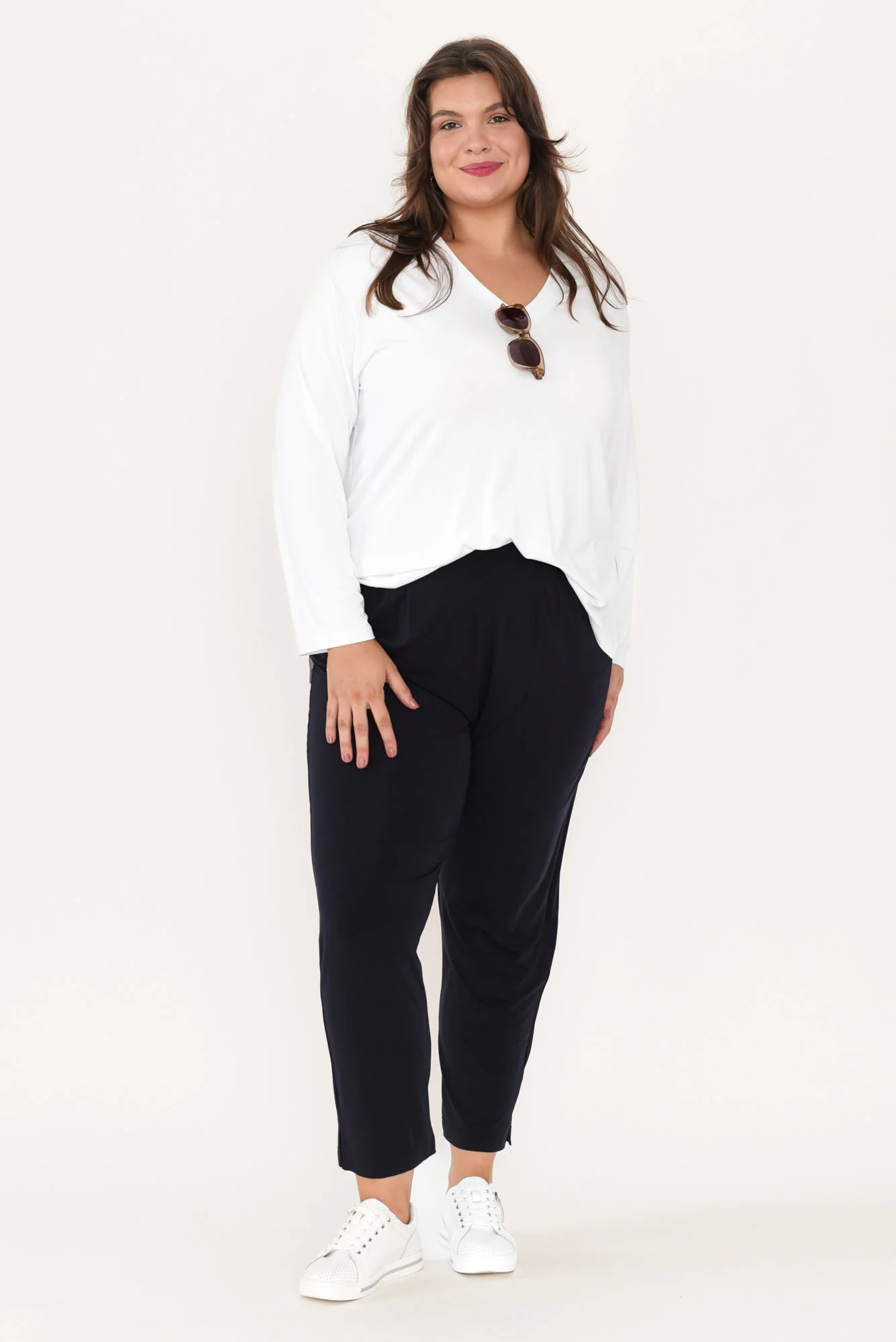 Dana Navy Micro Modal Pants - Image 9