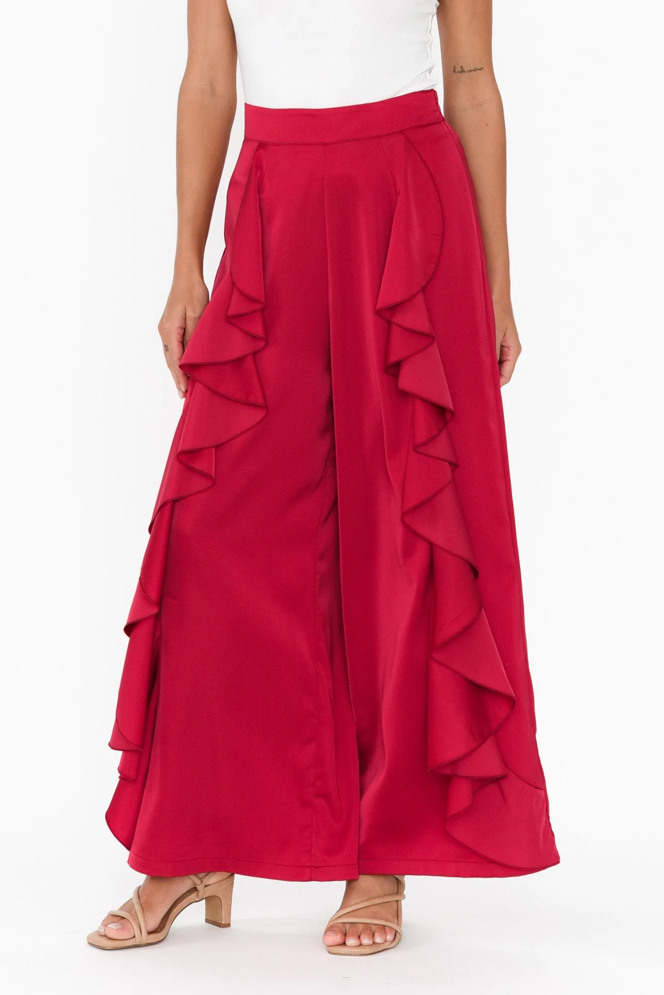Dancer Red Ruffle Pants - Image 2
