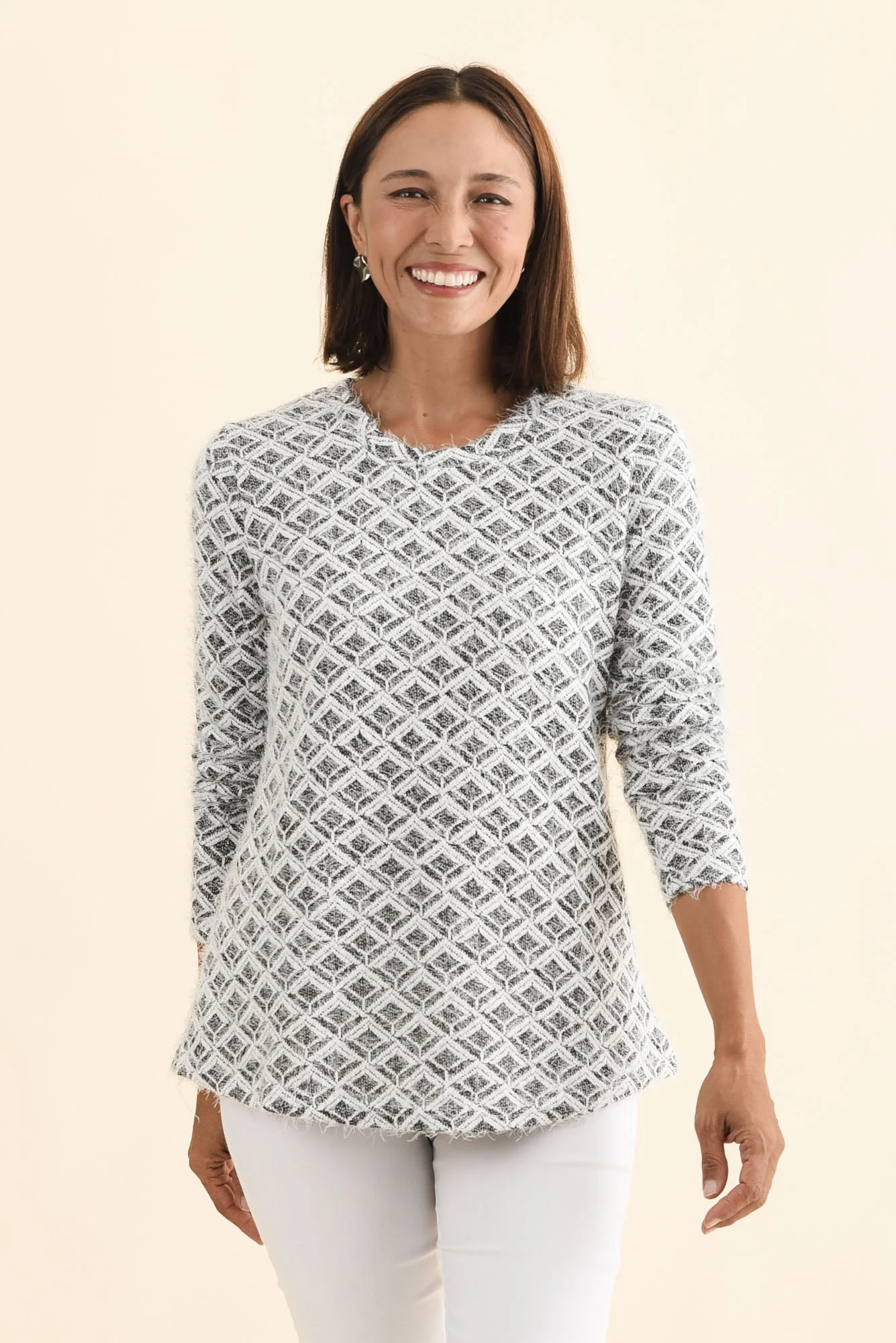 Darly Grey Geo Snood Jumper