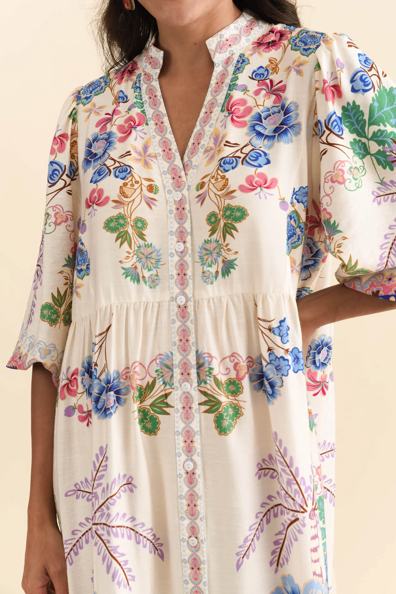 Darnell Blue Blossom Tie Dress - Image 5
