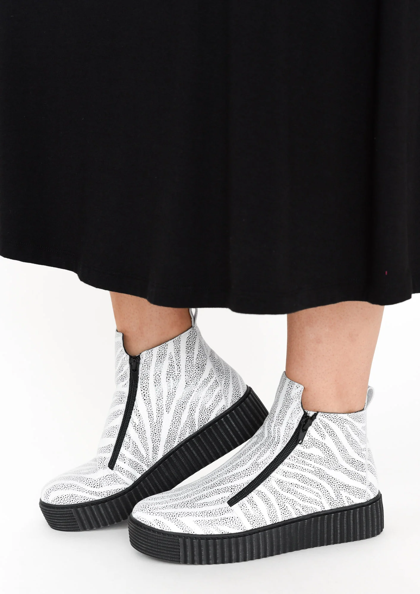 Davith White Zebra Ankle Boot - Image 5