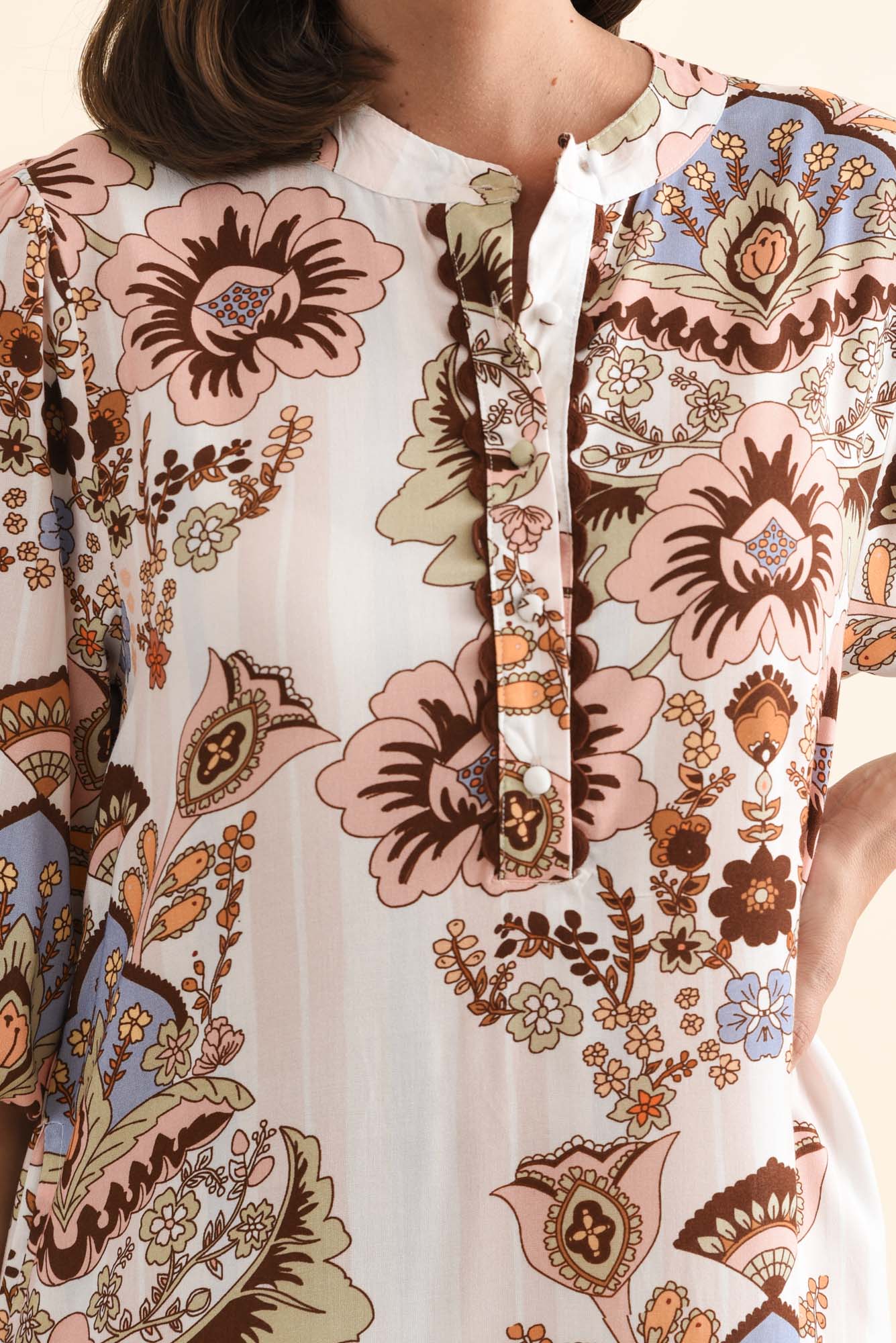 Delylah White Floral Tie Dress - Image 5