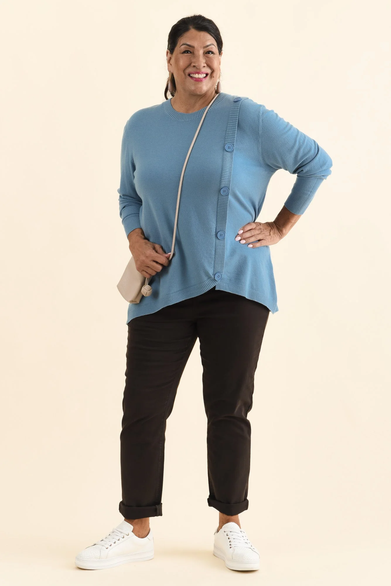 Dianne Blue Button Knit Jumper - Image 8