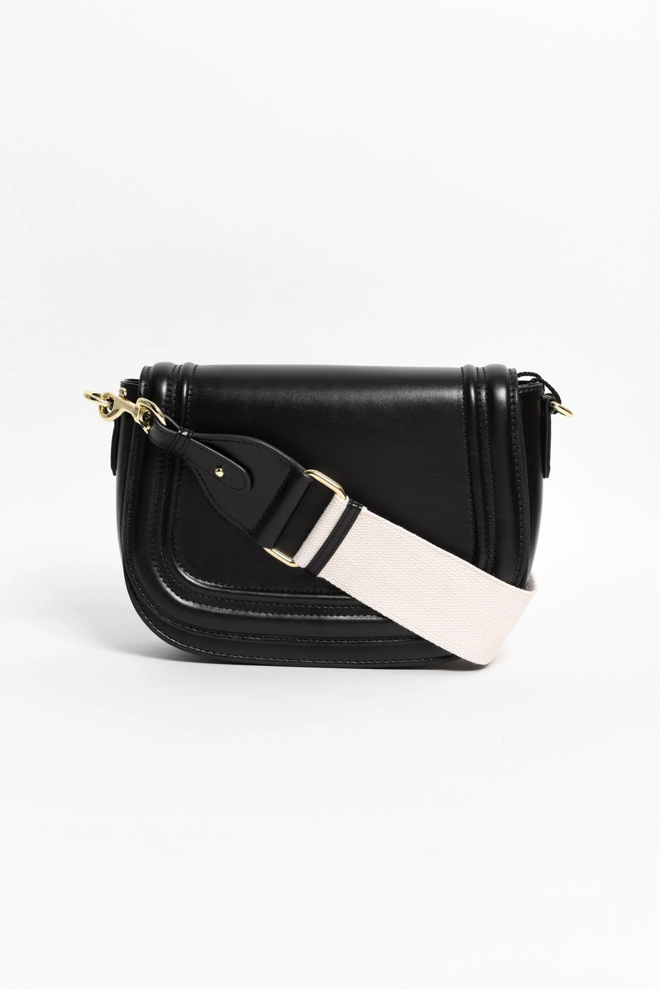 Dickens Black Leather Crossbody Bag - Image 3