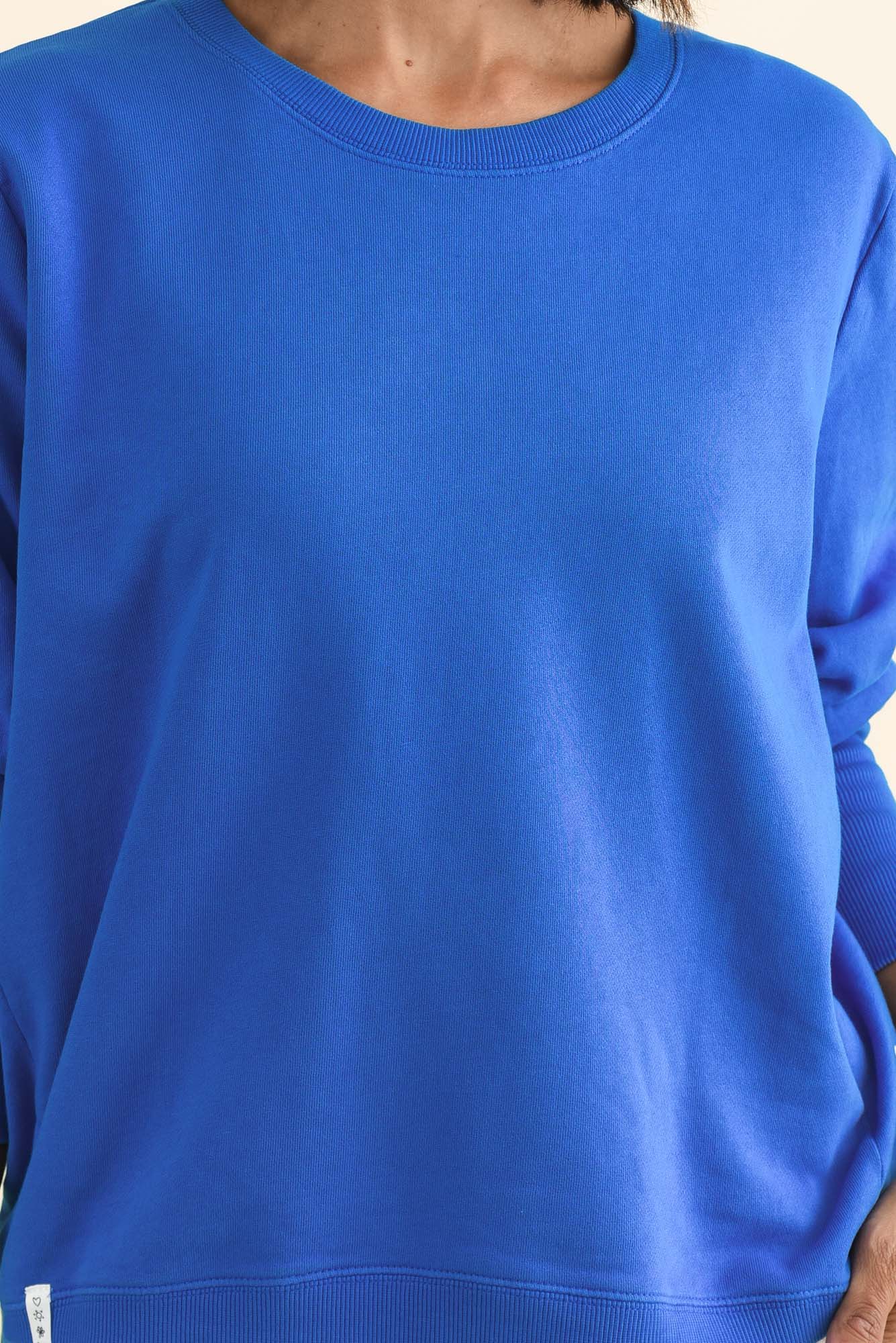 Divine Cobalt Cotton Crew Sweatshirt - Image 5