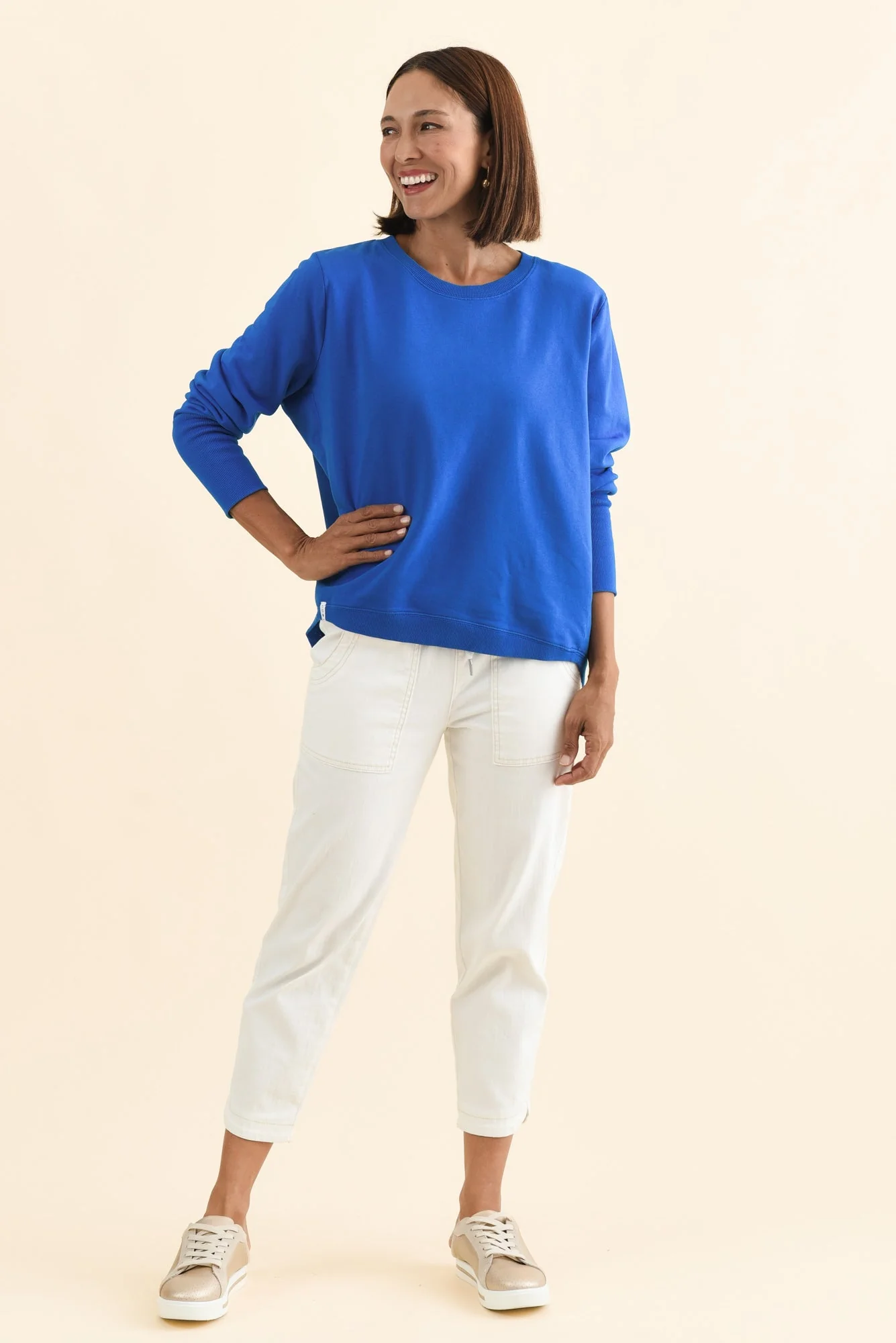 Divine Cobalt Cotton Crew Sweatshirt - Image 6