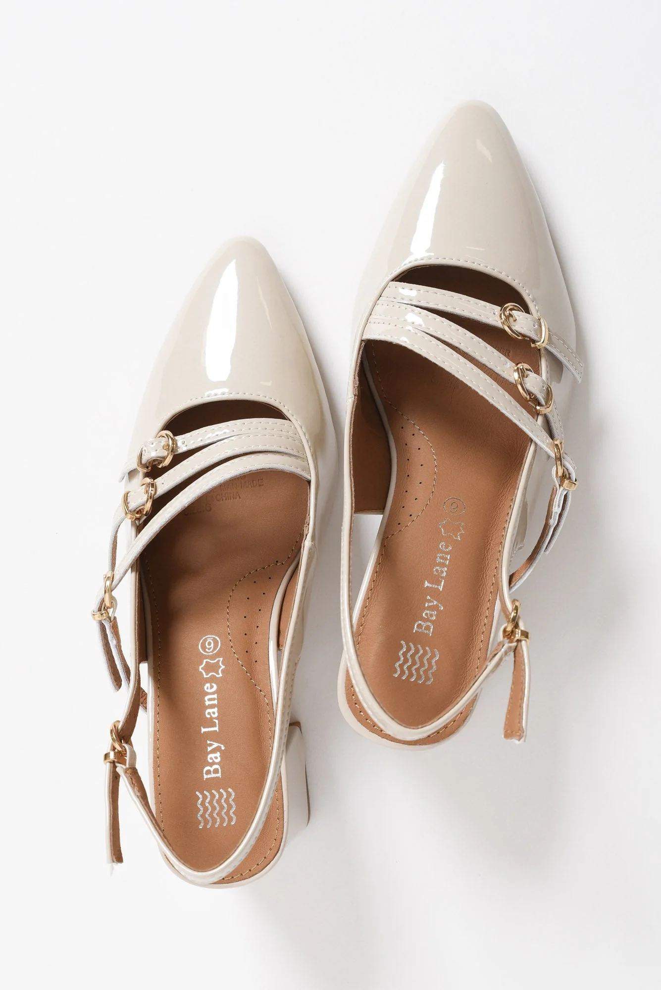 Duchess Bone Patent Leather Slingback Heel - Image 4