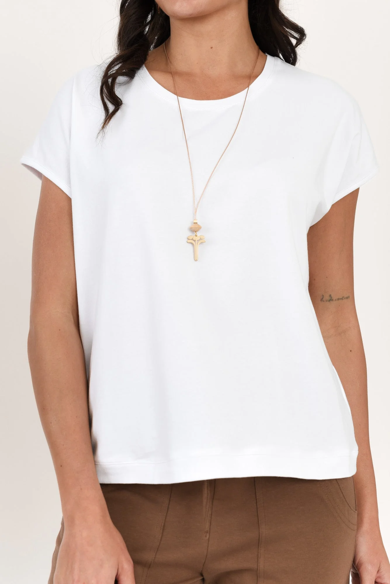 Eddie White Cotton Tee - Image 5