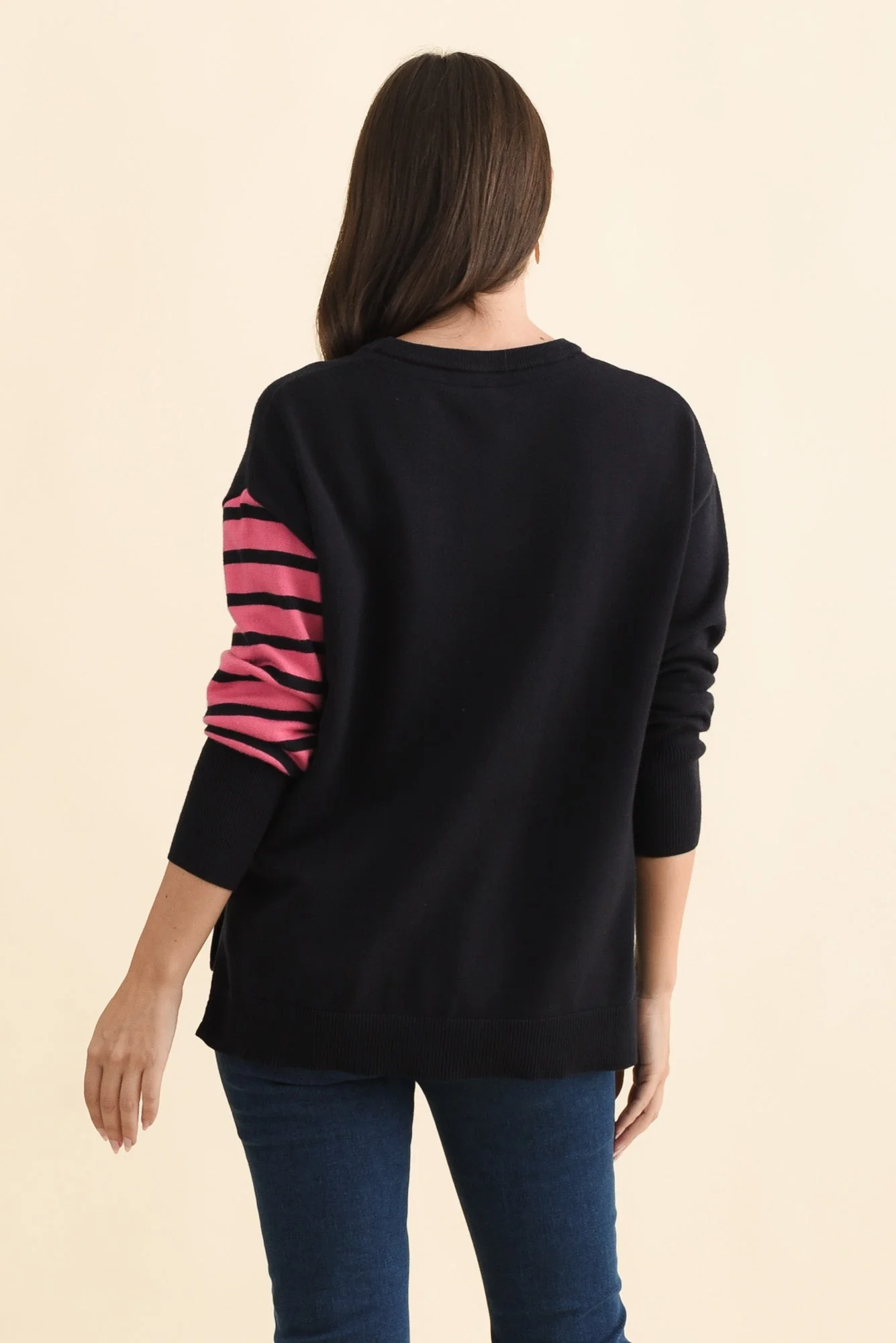 Effie Navy Stripe Knit Jumper - Image 4